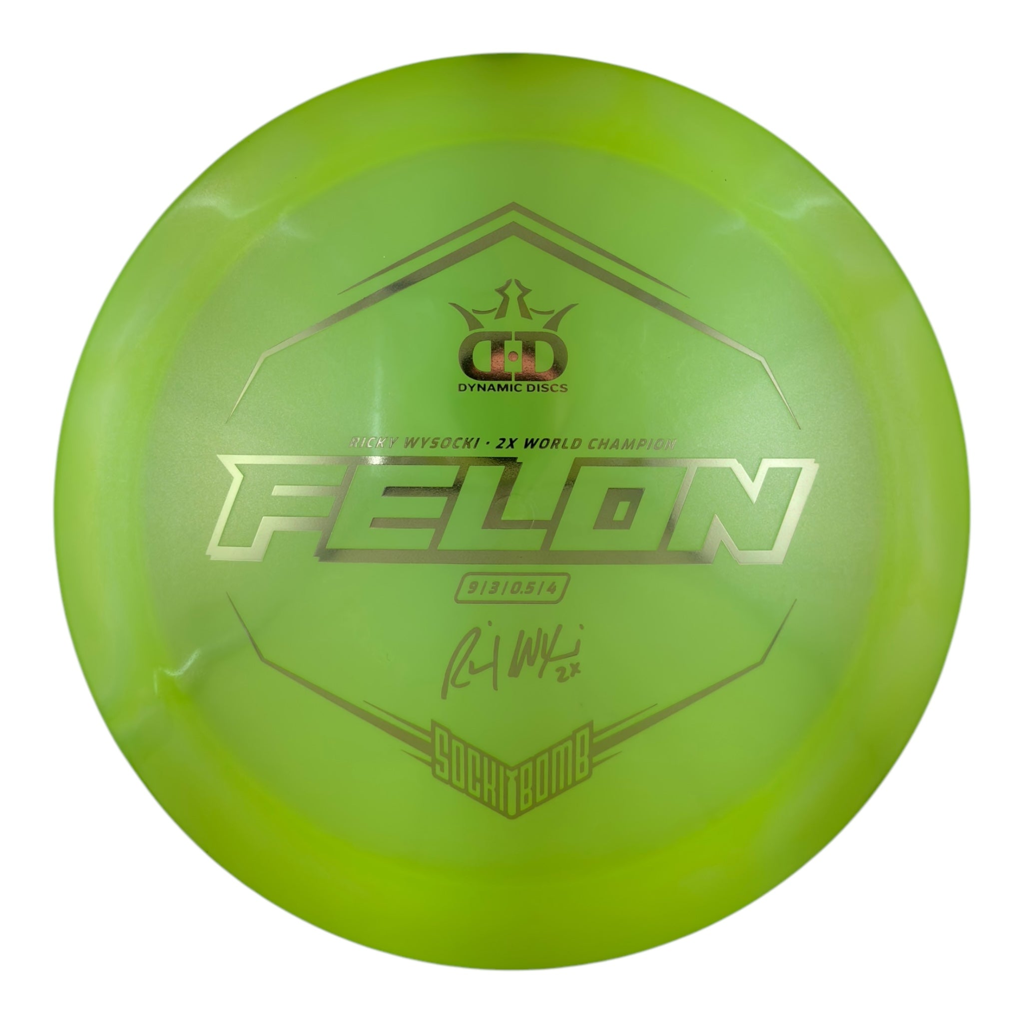 Dynamic Discs Felon - Lucid Ice Glimmer Plastic - Sockibomb Stamp