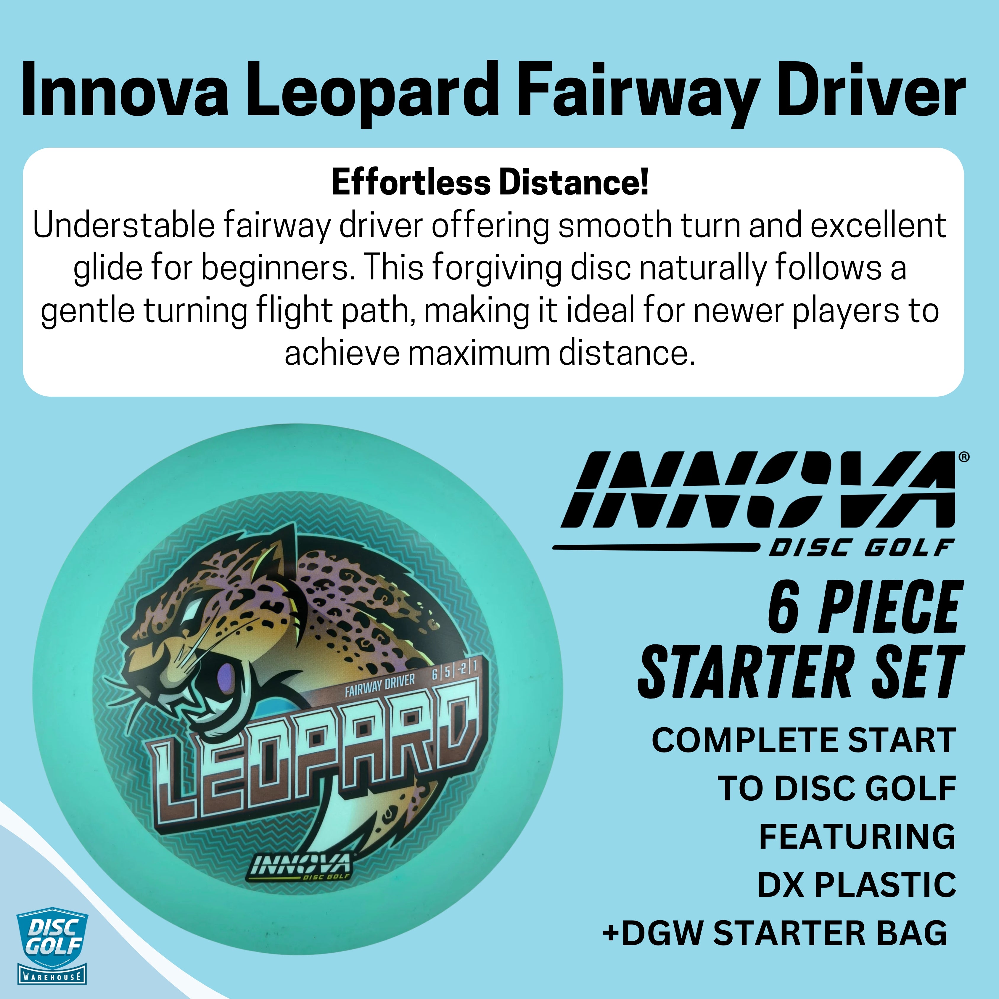 DGW Deluxe 6 Piece Innova Disc Golf Starter Set