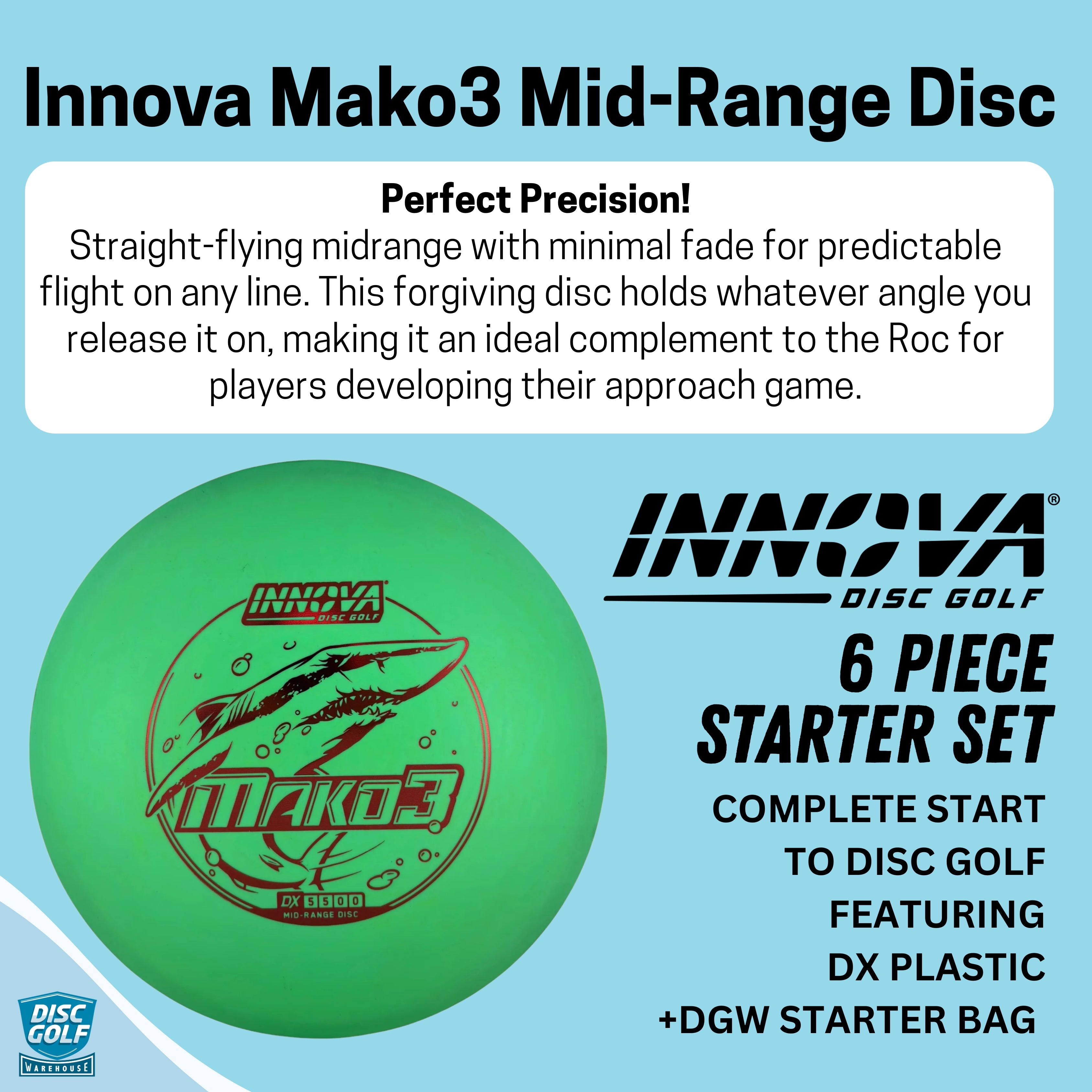 DGW Deluxe 6 Piece Innova Disc Golf Starter Set