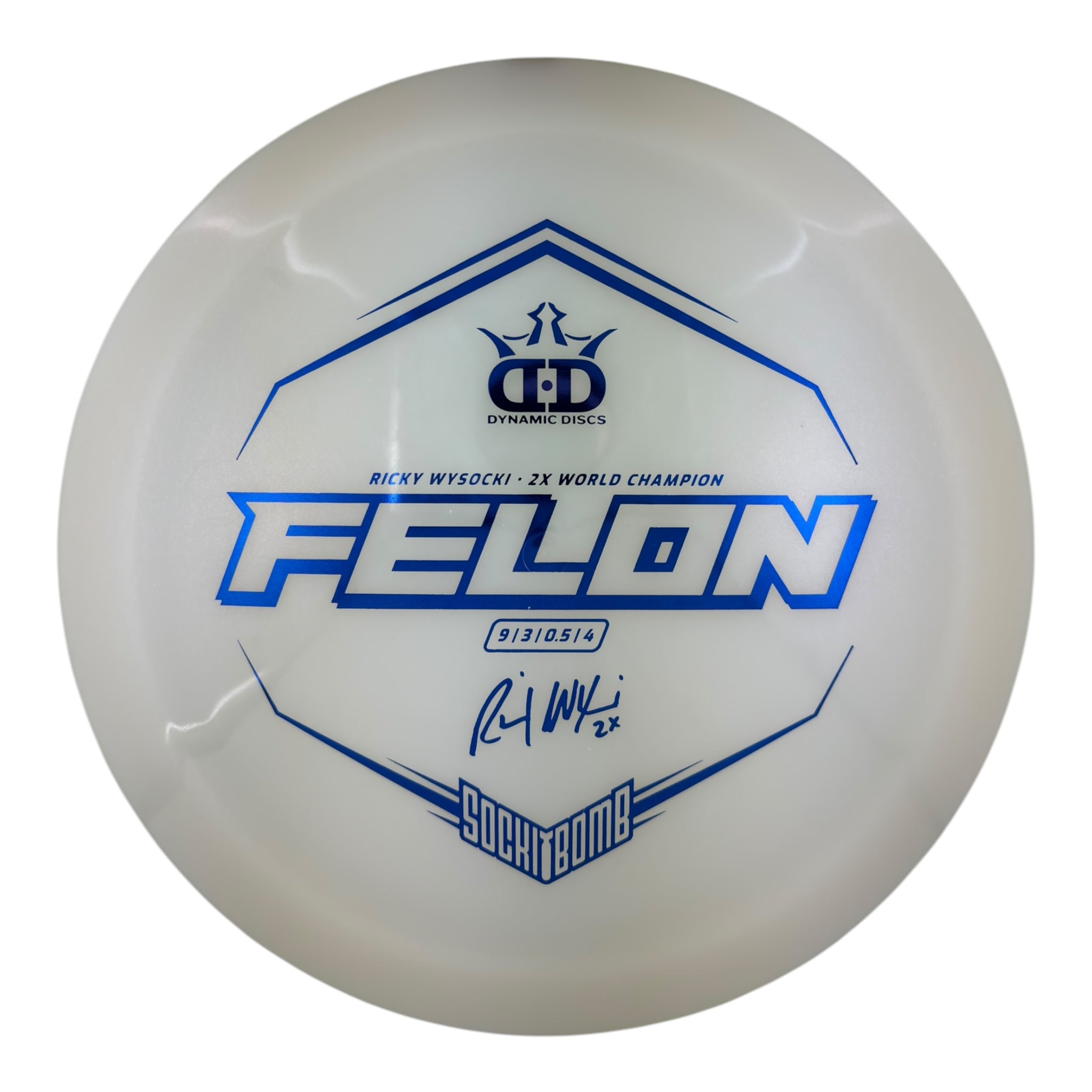 Dynamic Discs Felon - Lucid Ice Glimmer Plastic - Sockibomb Stamp