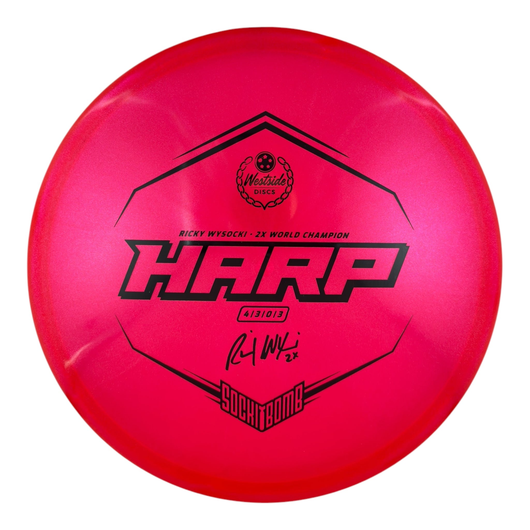 Westside Discs Harp - VIP Ice Glimmer Plastic - Sockibomb Stamp