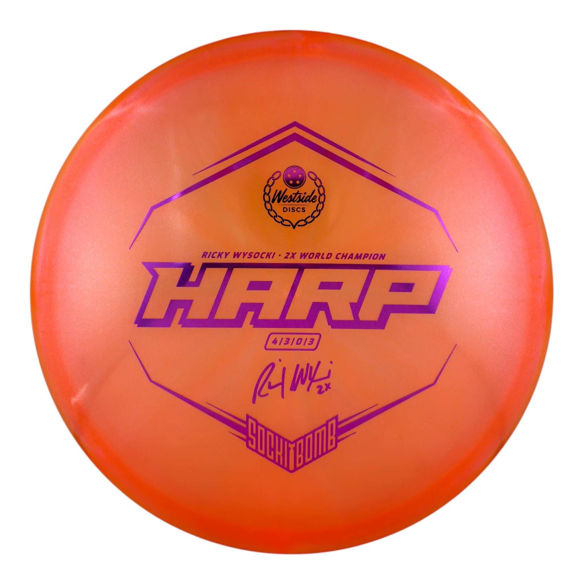 Westside Discs Harp - VIP Ice Glimmer Plastic - Sockibomb Stamp