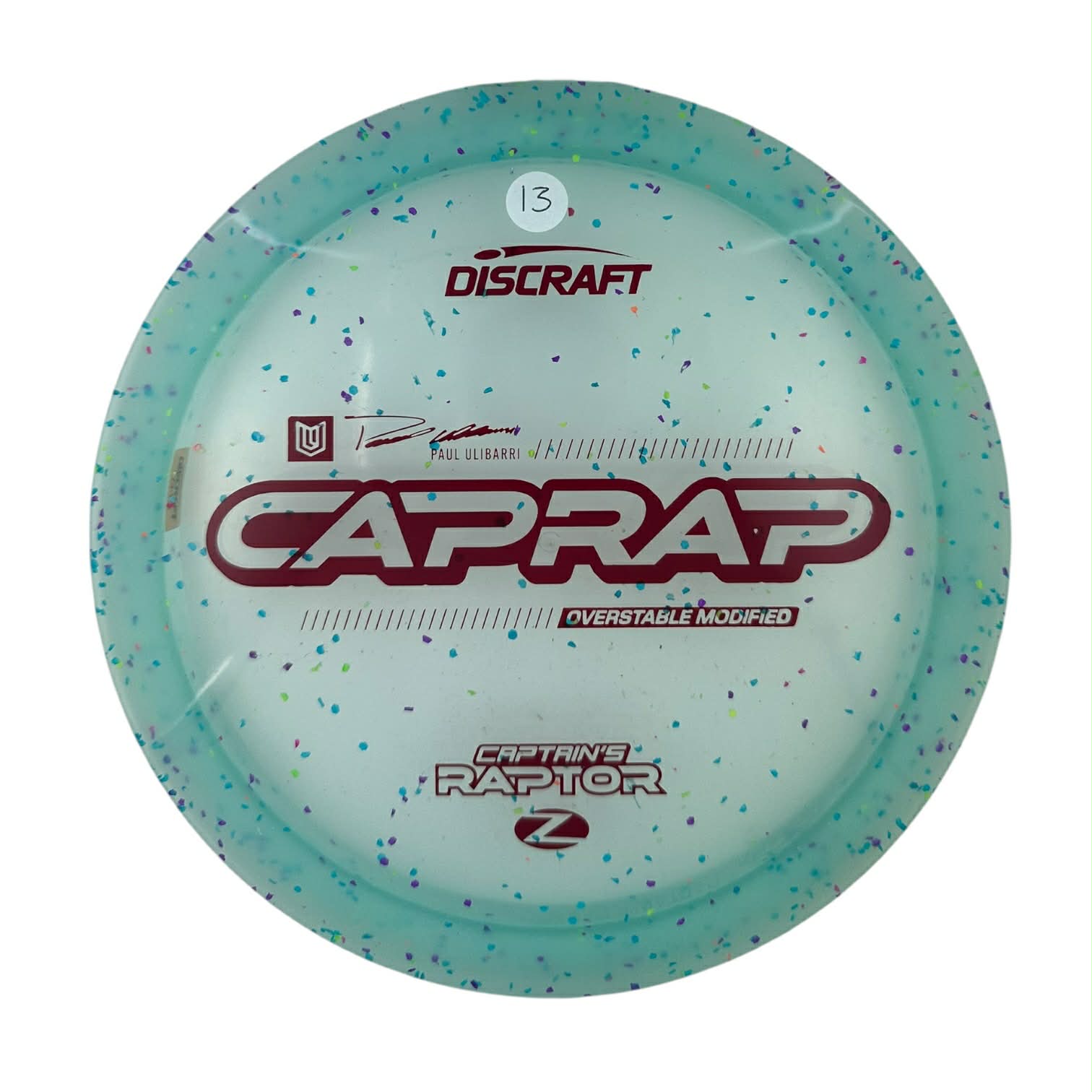 Discraft Captains Raptor 2026 - Z Confetti Plastic - Paul Ulibarri