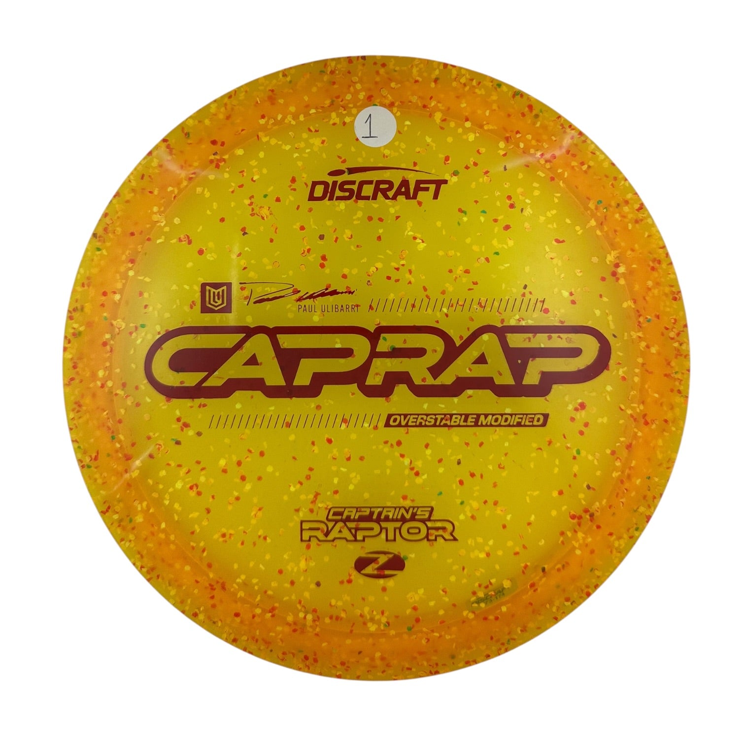 Discraft Captains Raptor 2026 - Z Confetti Plastic - Paul Ulibarri
