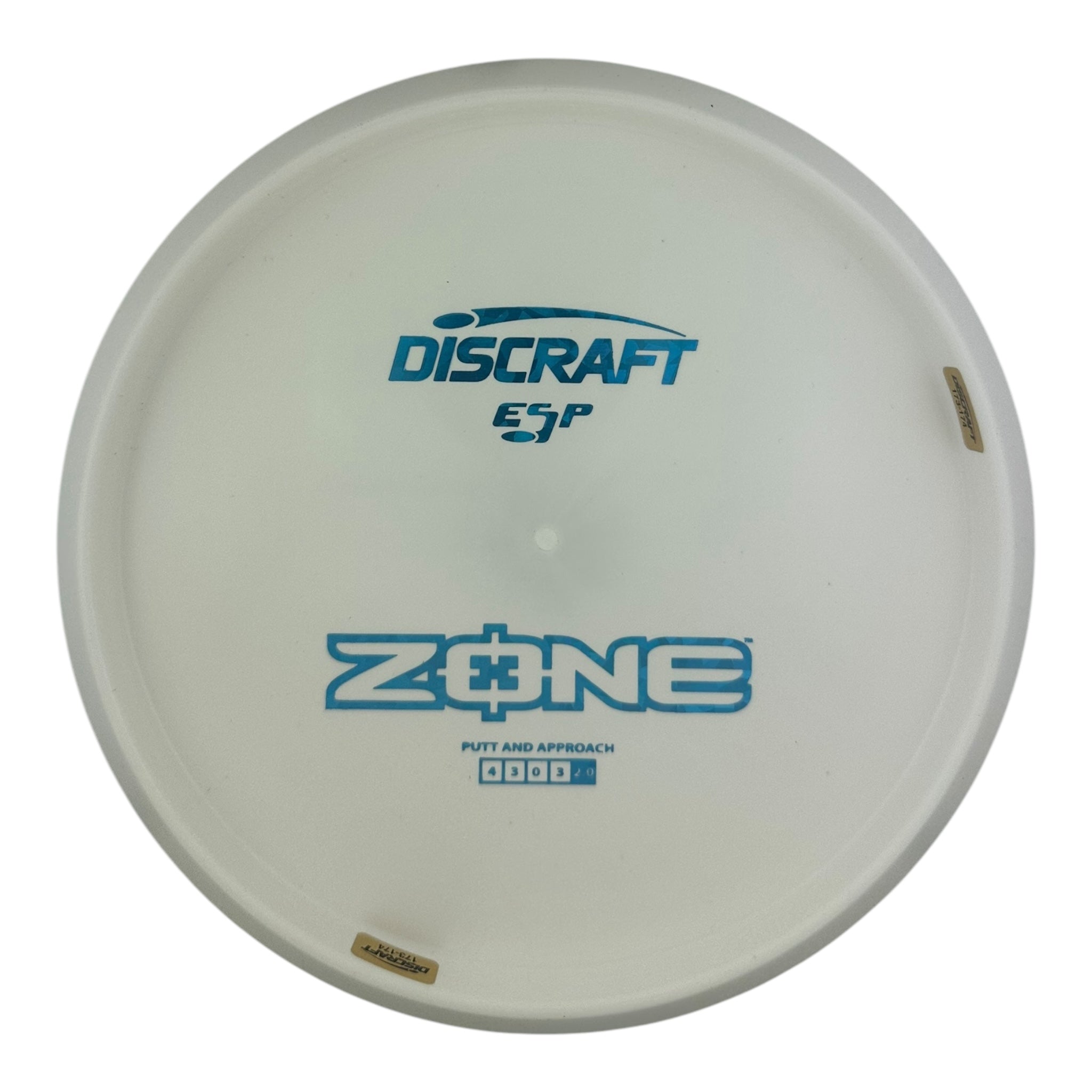 Discraft Zone - ESP Plastic - Pure White Bottom Stamp