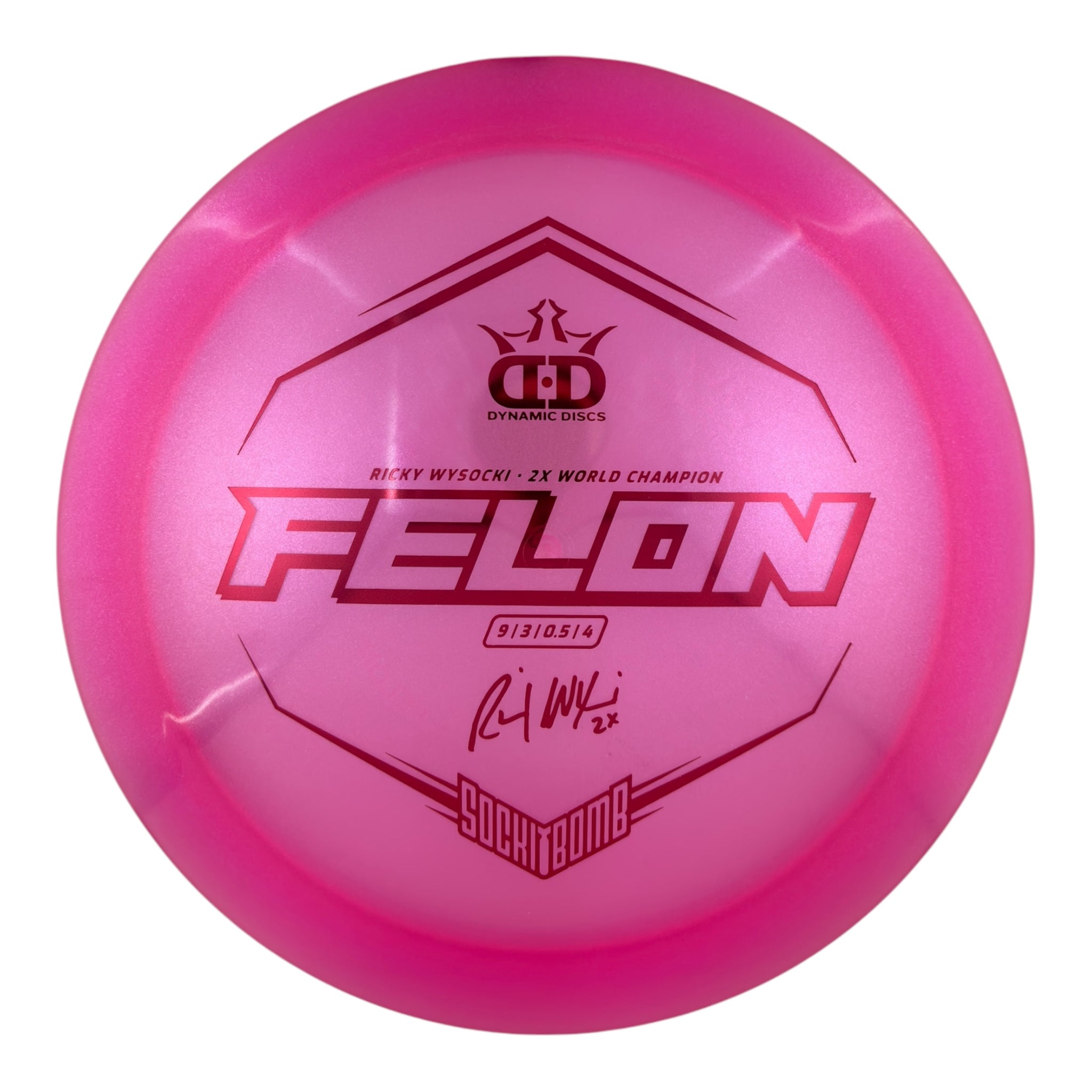 Dynamic Discs Felon - Lucid Ice Glimmer Plastic - Sockibomb Stamp