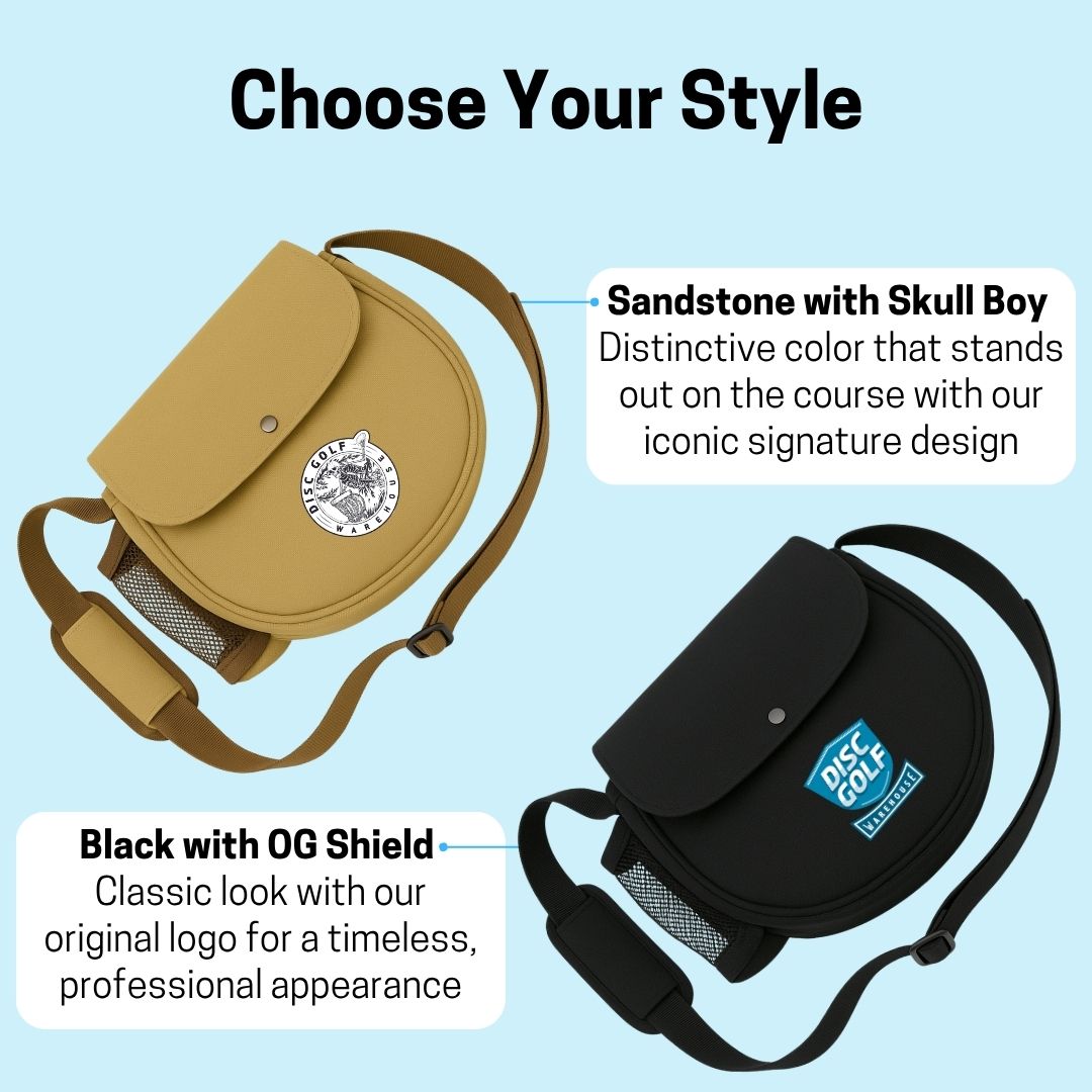 DGW Starter Bag colour options — Black with OG Shield and Sandstone with Skull Boy