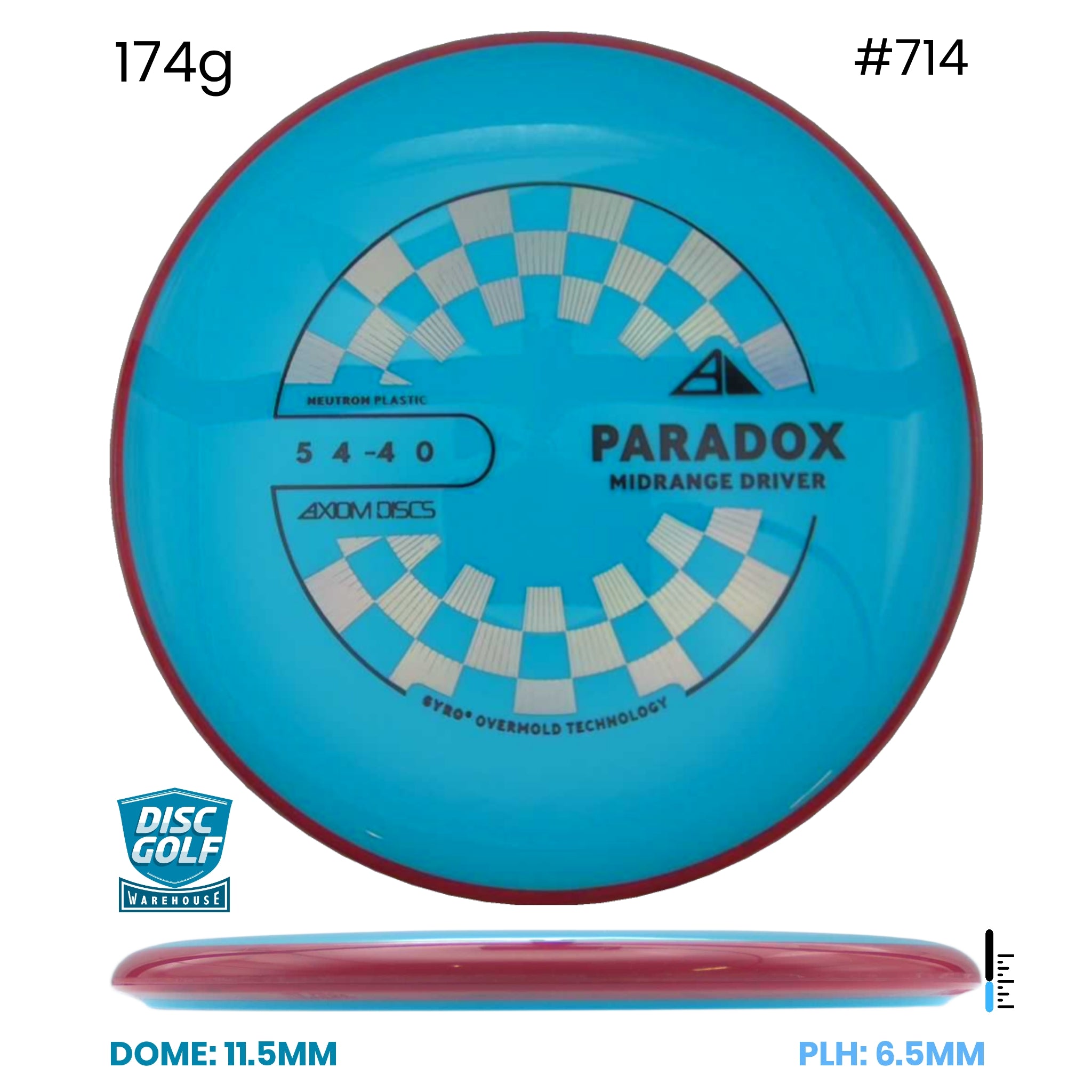 Disc Golf Warehouse Axiom Paradox - Neutron Plastic Blue/Silver, Black 174g