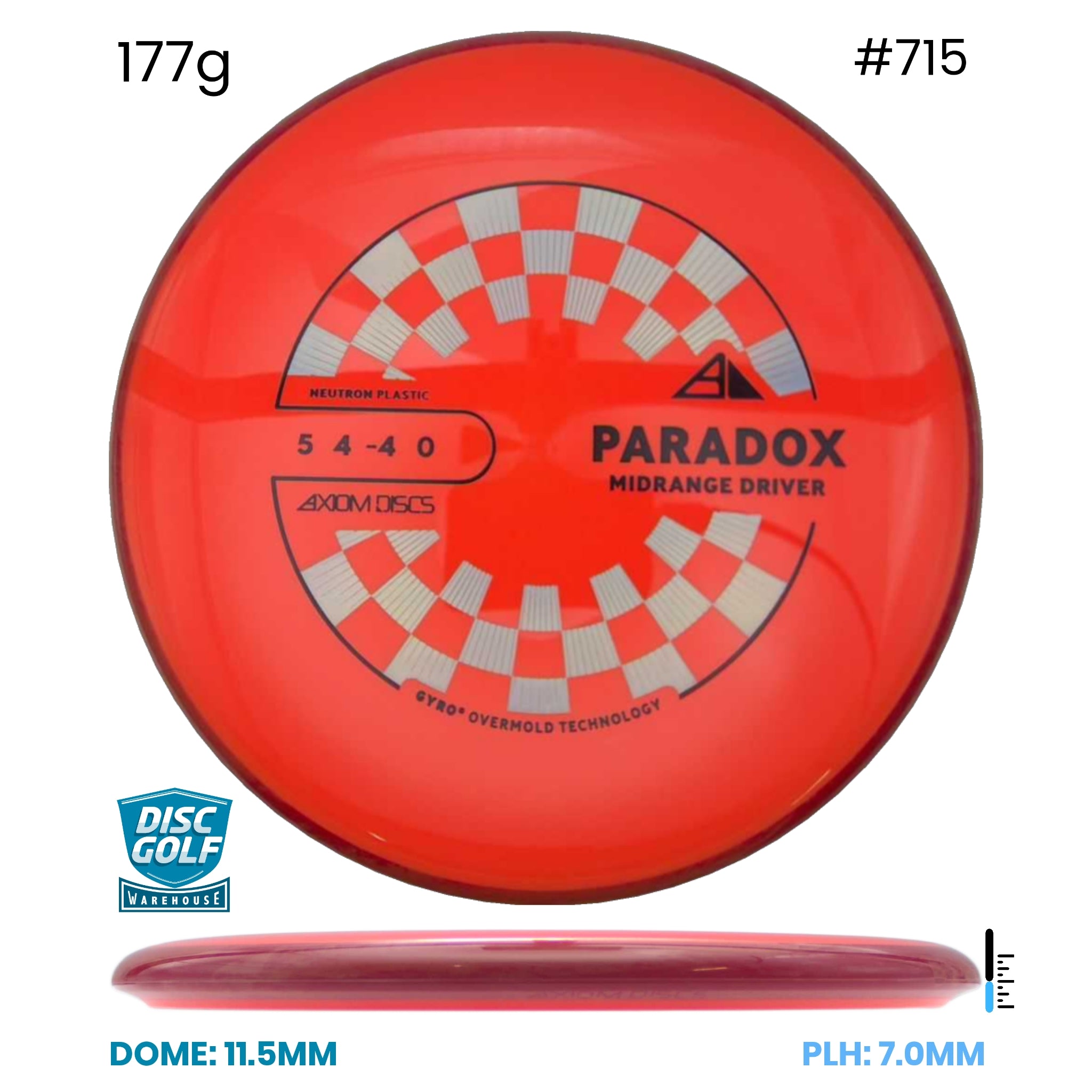 Disc Golf Warehouse Axiom Paradox - Neutron Plastic Orange/Black, Silver 177g