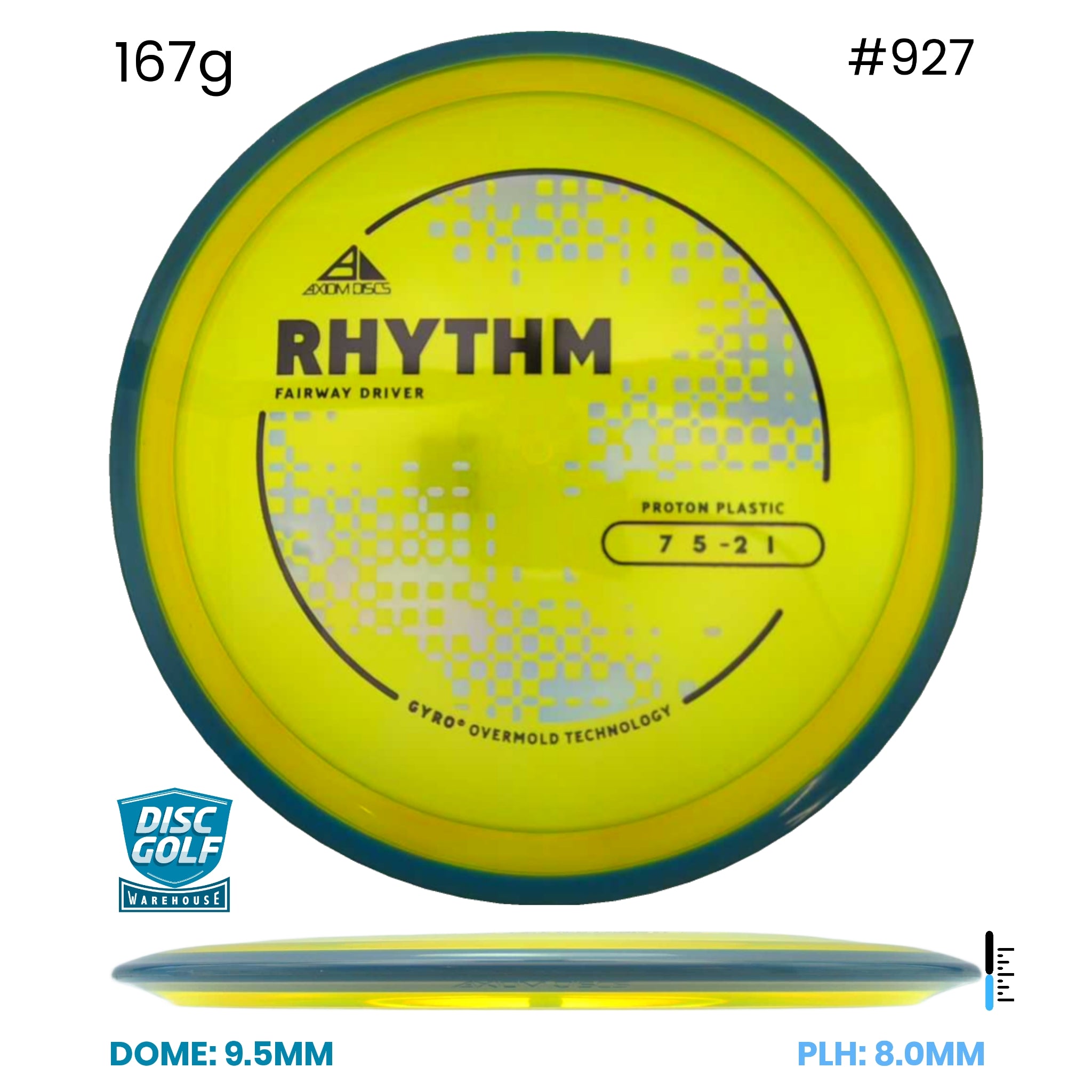 Disc Golf Warehouse Axiom Rhythm - Proton Plastic Yellow/Black, Silver 167g