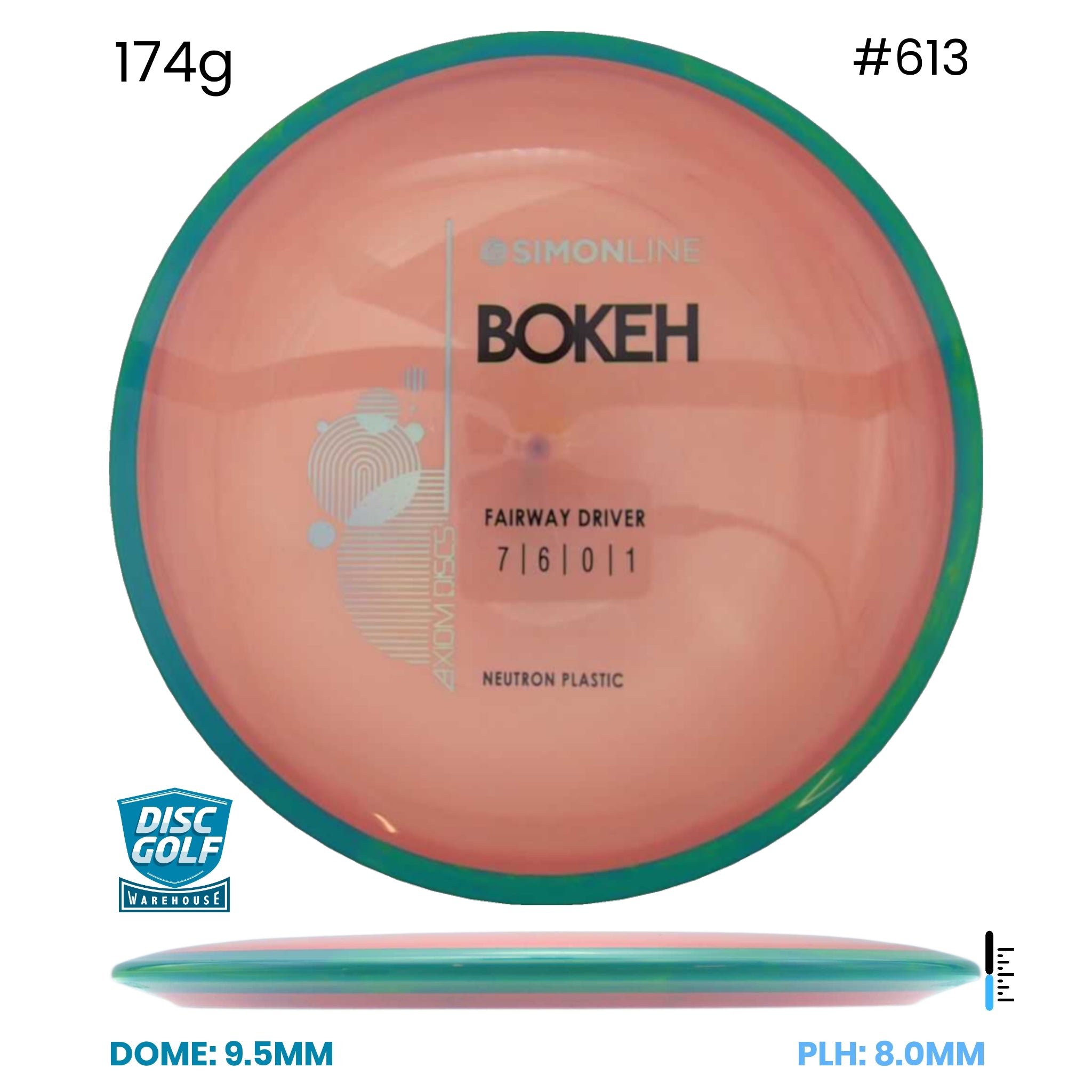 Disc Golf Warehouse Axiom Simon Line Bokeh - Neutron Plastic Pink/Black, Silver 174g