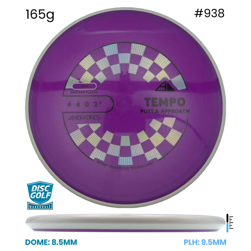 Disc Golf Warehouse Axiom Tempo - Neutron Soft Plastic Purple/Silver 165g
