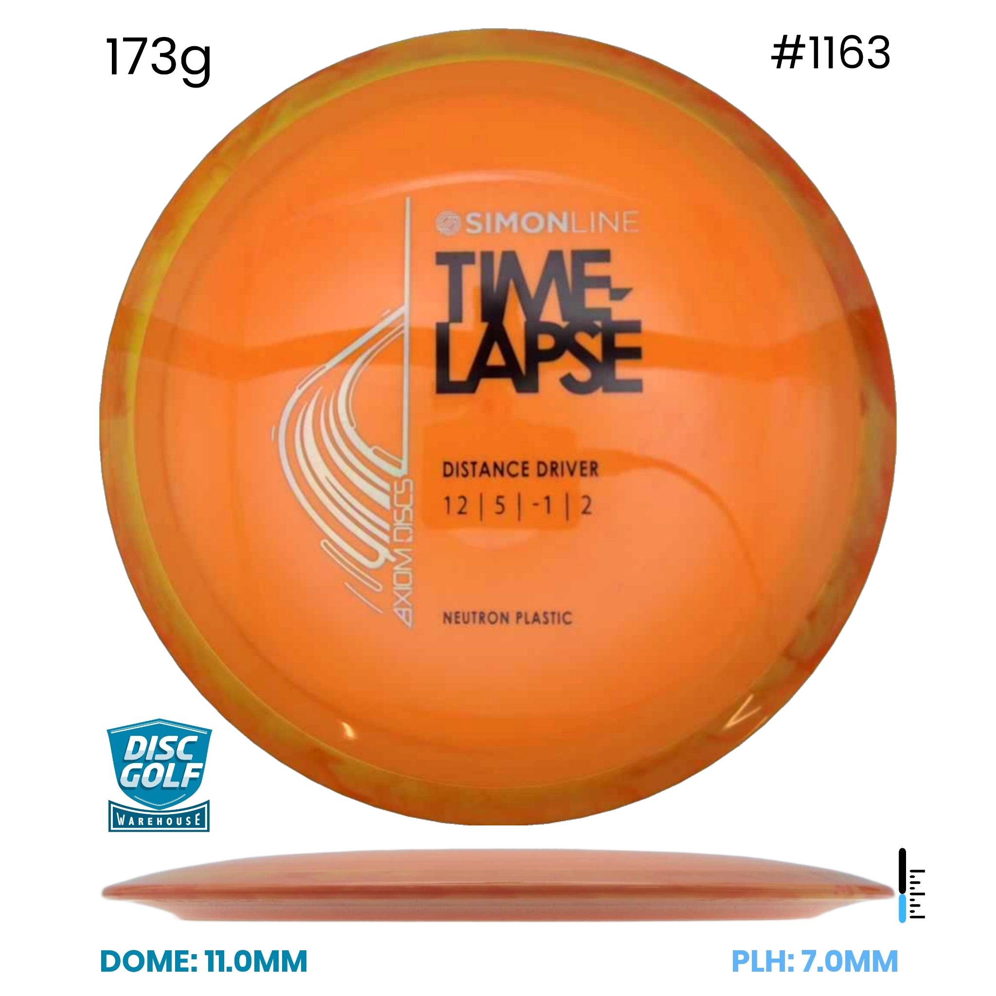 Disc Golf Warehouse Axiom Time-Lapse (retooled) - Neutron Plastic - Simon Line Special Edition Red/Black, Silver 173g