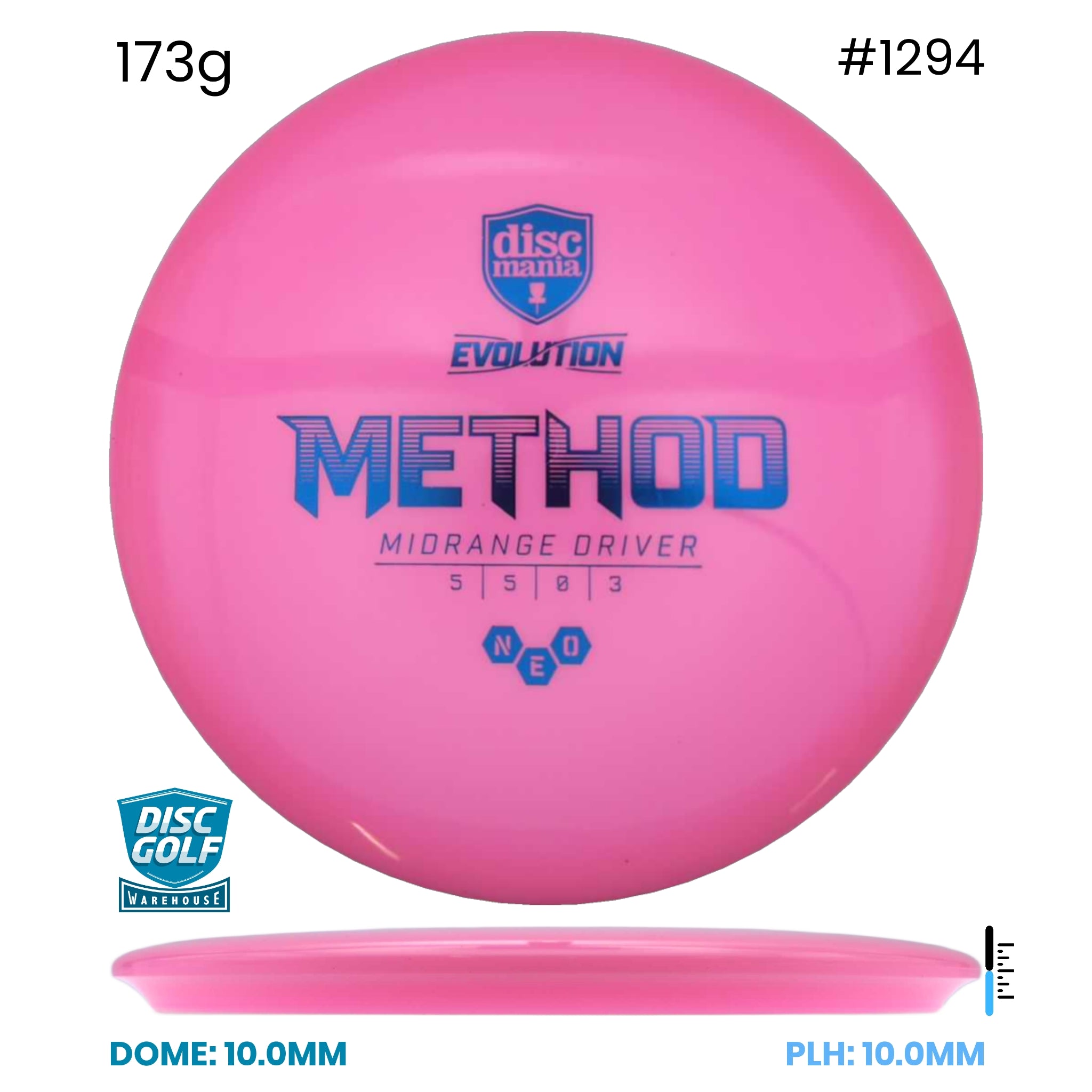 Disc Golf Warehouse Discmania Method - Neo Plastic Pink/Blue 173g