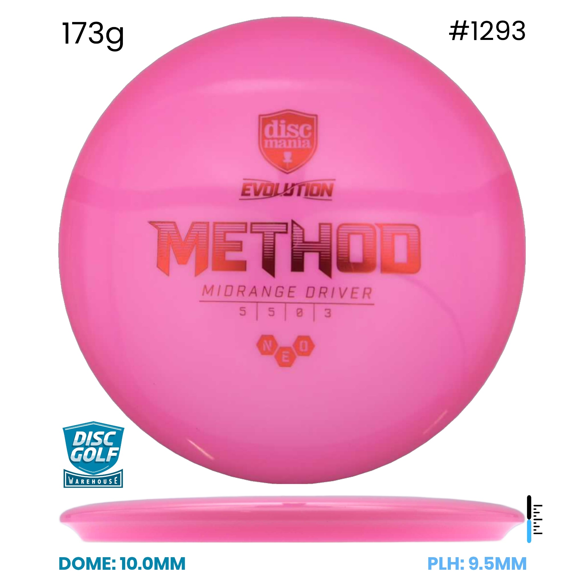 Disc Golf Warehouse Discmania Method - Neo Plastic Pink/Red 173g