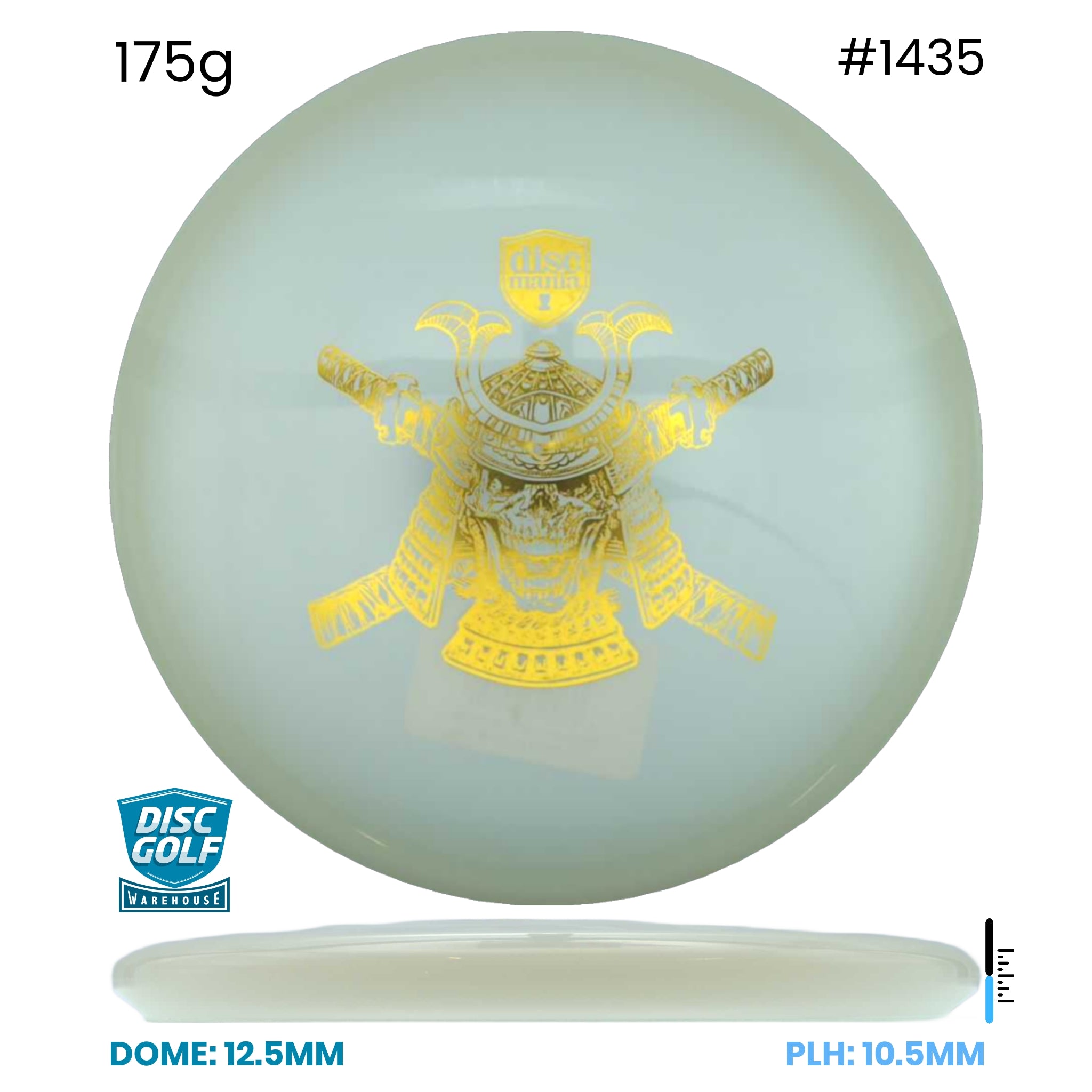 Disc Golf Warehouse Discmania Sensei - Active Premium Glow Plastic - Undead Samurai 2 Glow/Gold 175g