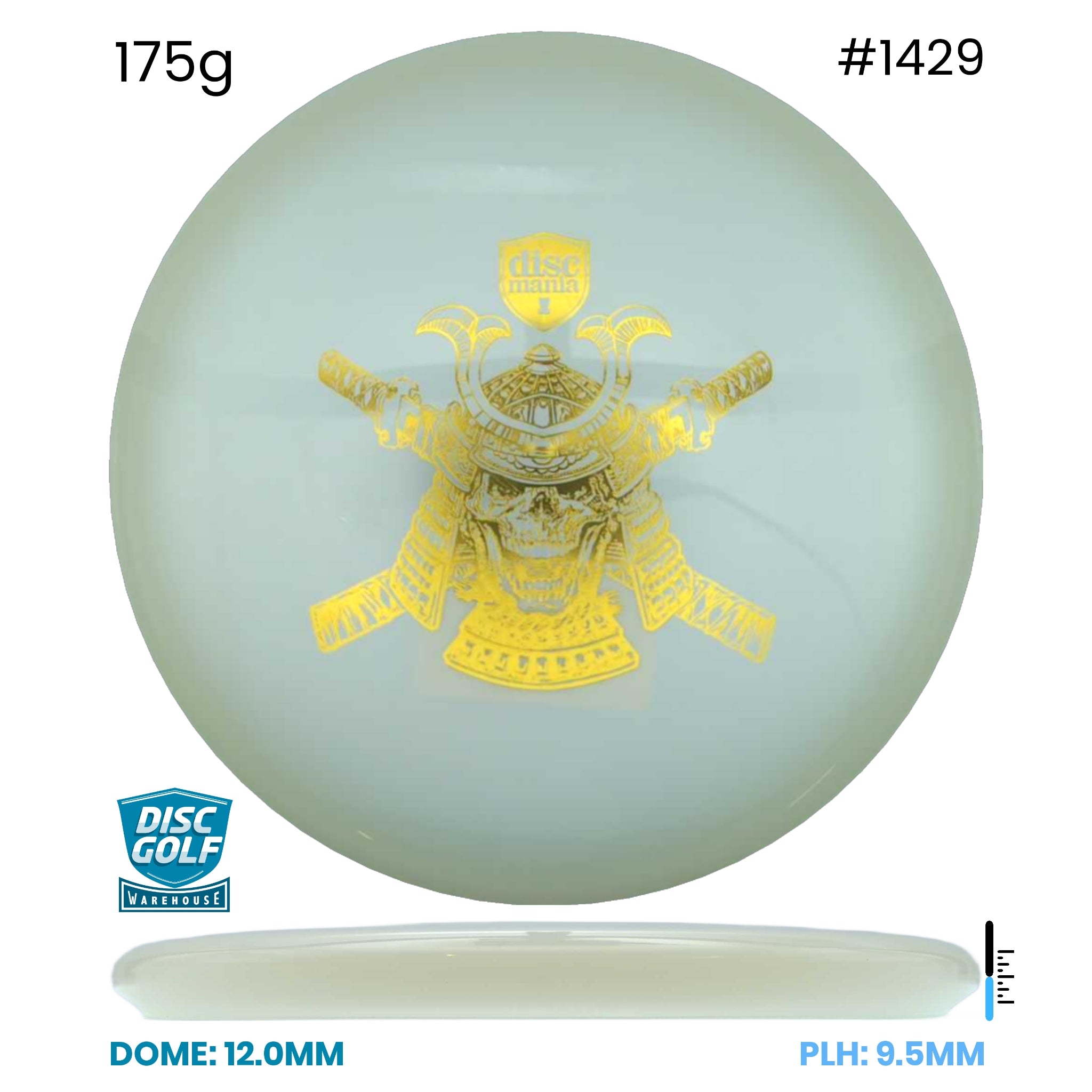 Disc Golf Warehouse Discmania Sensei - Active Premium Glow Plastic - Undead Samurai 2 Glow/Gold 175g