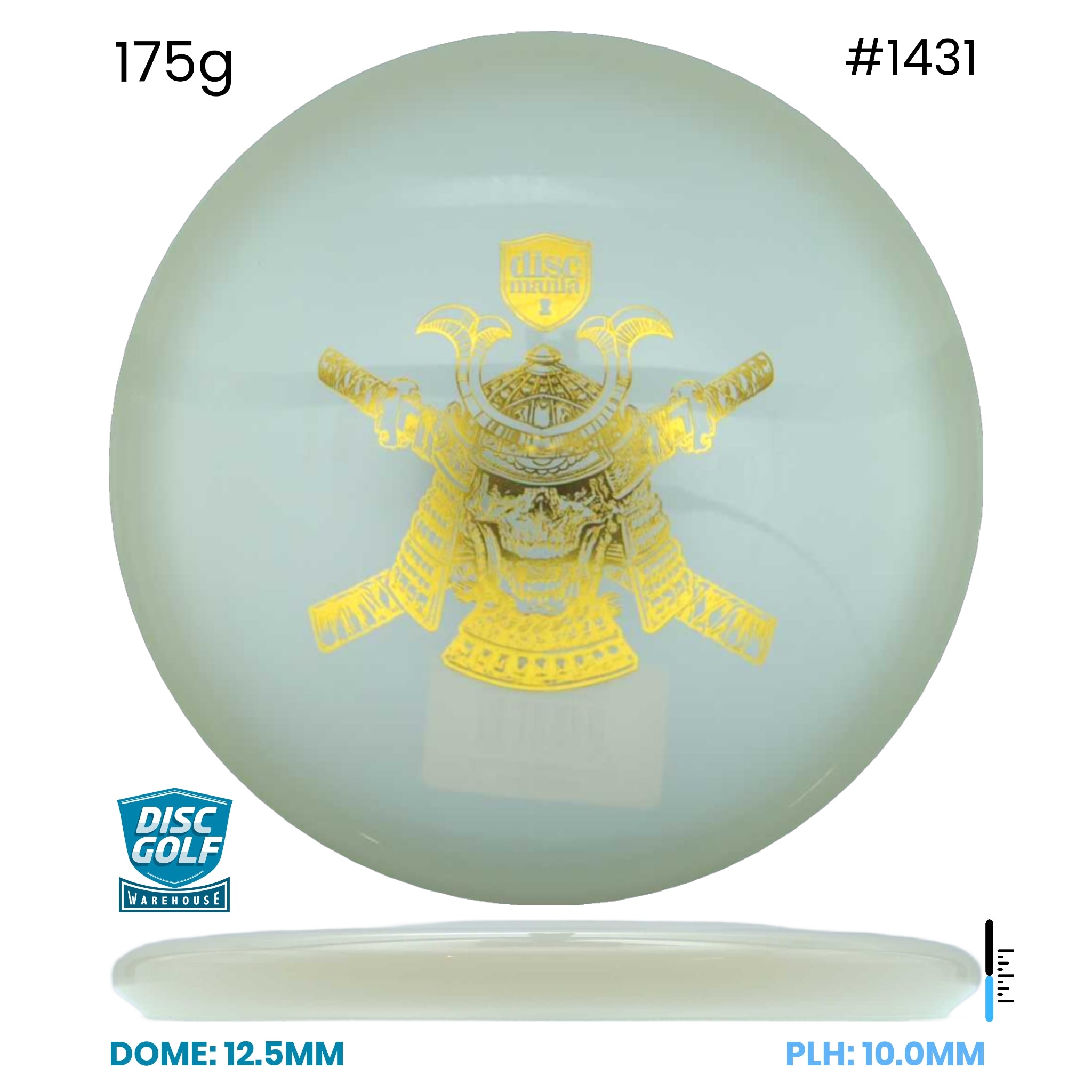 Disc Golf Warehouse Discmania Sensei - Active Premium Glow Plastic - Undead Samurai 2 Glow/Gold 175g