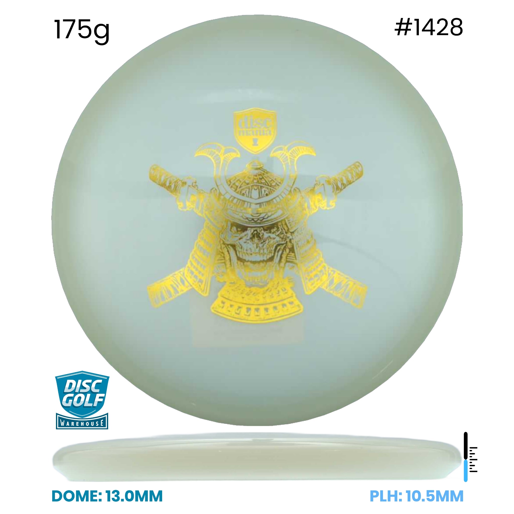 Disc Golf Warehouse Discmania Sensei - Active Premium Glow Plastic - Undead Samurai 2 Glow/Gold 175g
