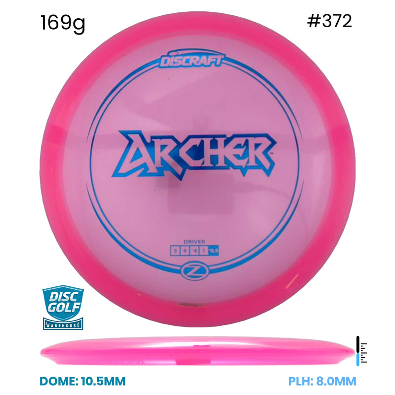 Disc Golf Warehouse Discraft Archer - Z Plastic Pink/Blue Metallic 169g