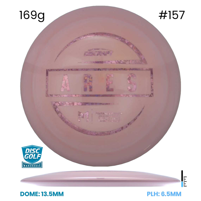 Disc Golf Warehouse Discraft Ares - Paul McBeth ESP Plastic - First Run Pink/Silver 169g