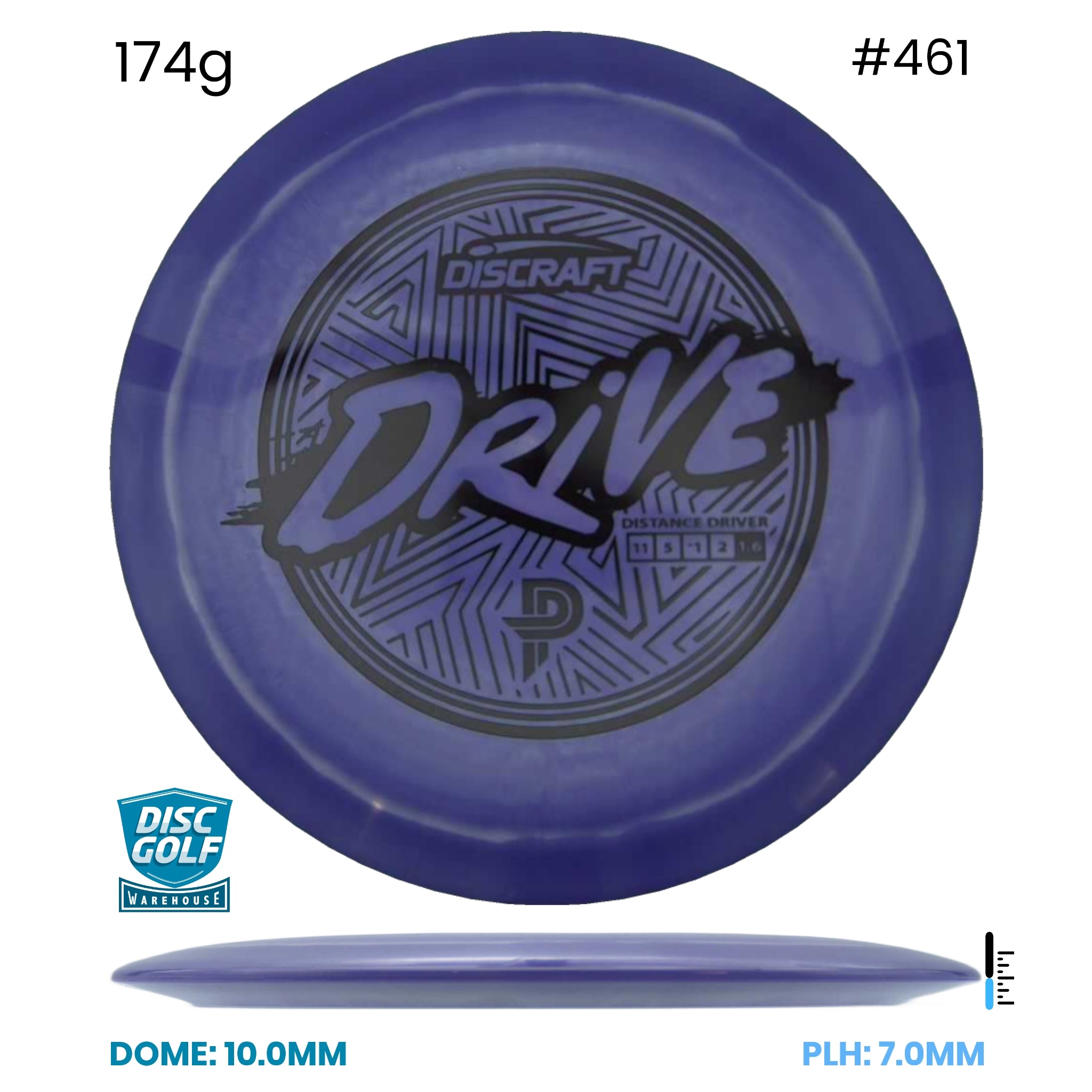 Disc Golf Warehouse Discraft Drive - Paige Pierce ESP Plastic Purple/Black 174g