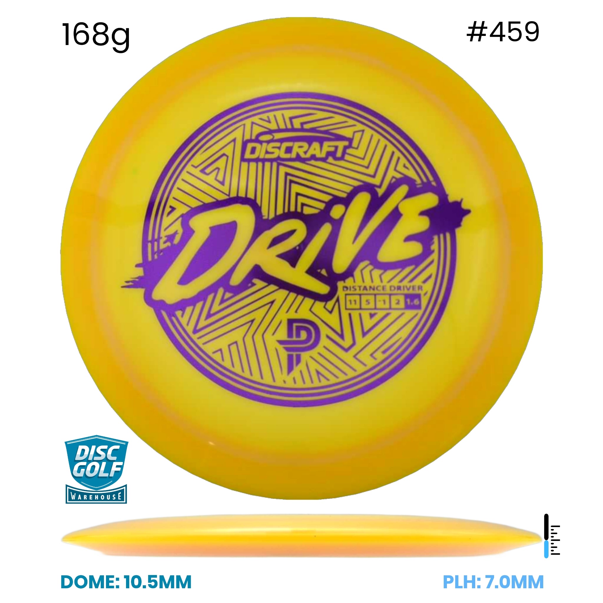 Disc Golf Warehouse Discraft Drive - Paige Pierce ESP Plastic Yellow/Purple Metallic 168g
