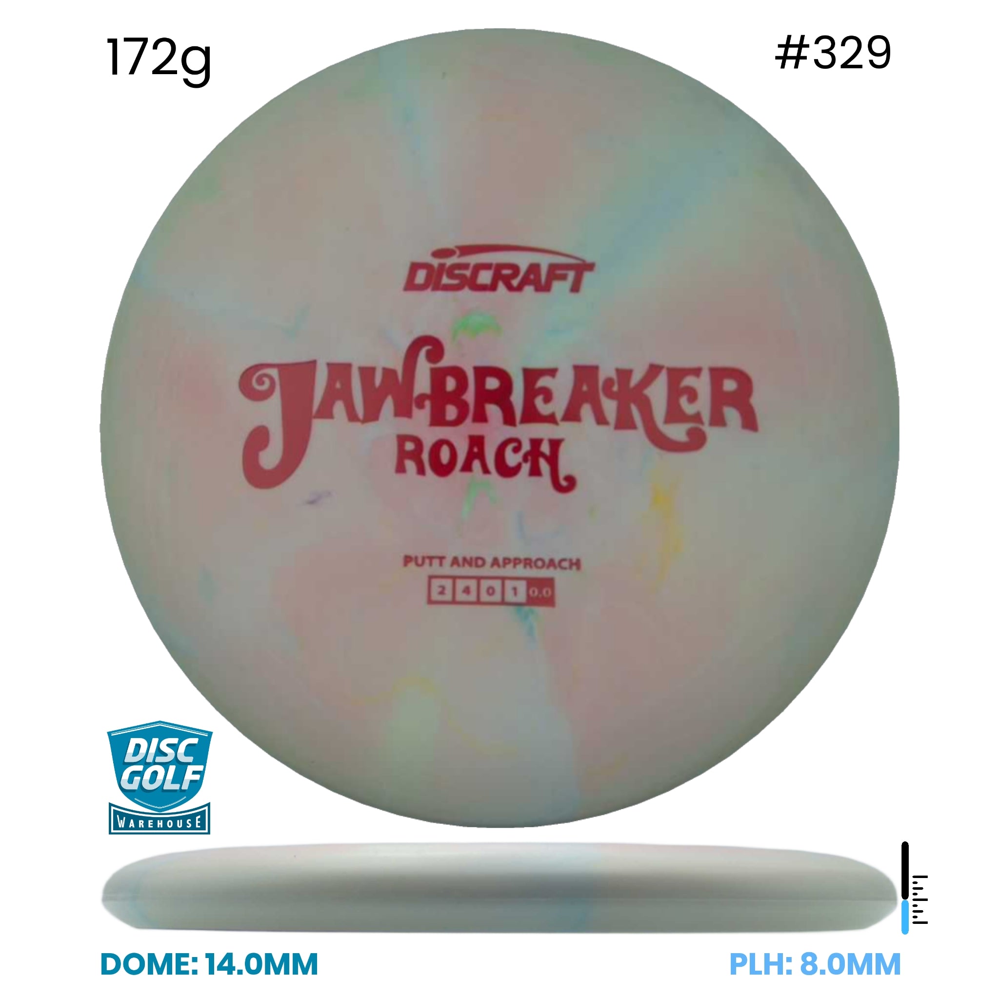 Disc Golf Warehouse Discraft Roach - Jawbreaker Cream/Red Metallic 172g