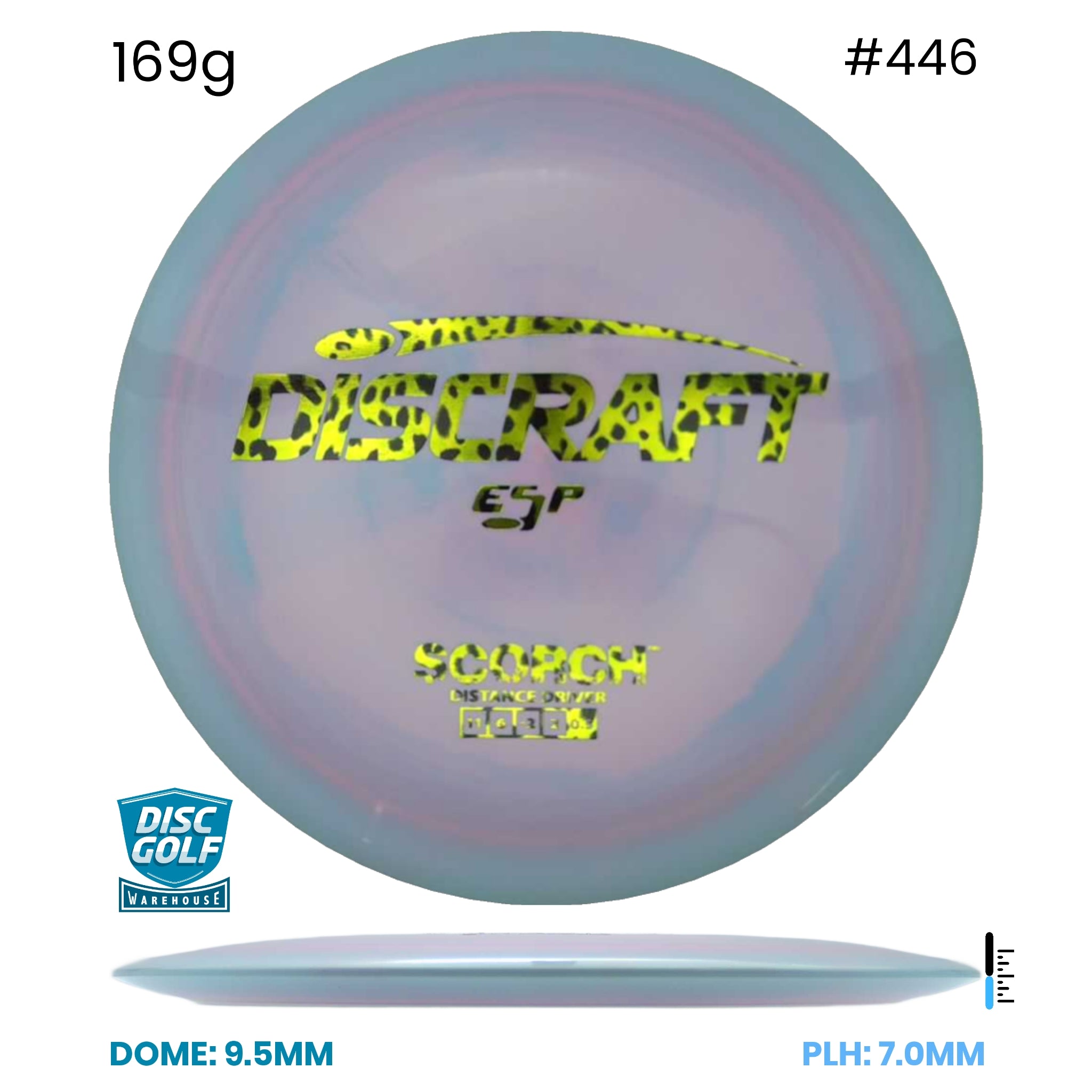 Disc Golf Warehouse Discraft Scorch - ESP Plastic Blue/Green Metallic, Black 169g