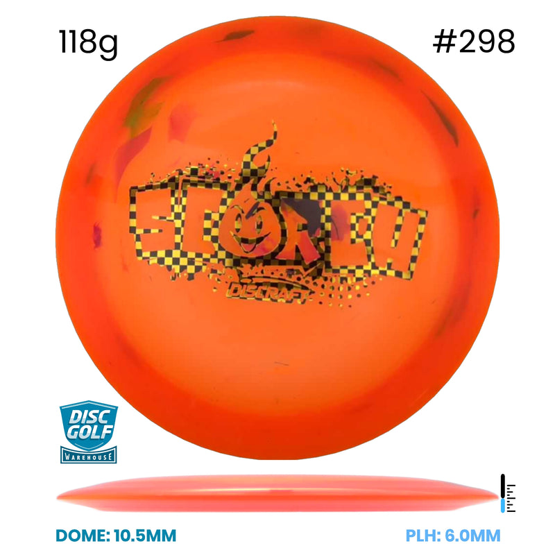 Disc Golf Warehouse Discraft Scorch - Light Weight Jawbreaker Plastic Orange/#298/Black, Gold 118g