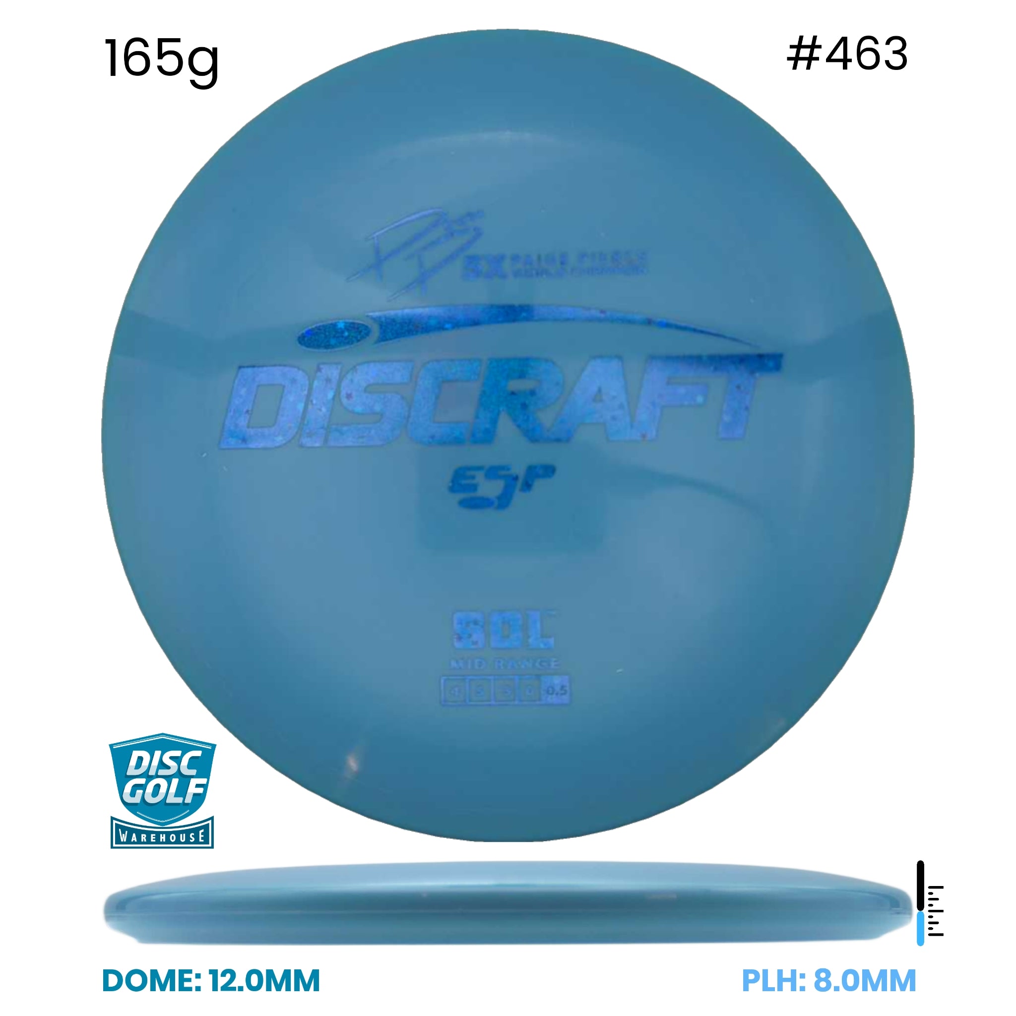 Disc Golf Warehouse Discraft Sol - ESP Plastic Blue/Blue Metallic 165g