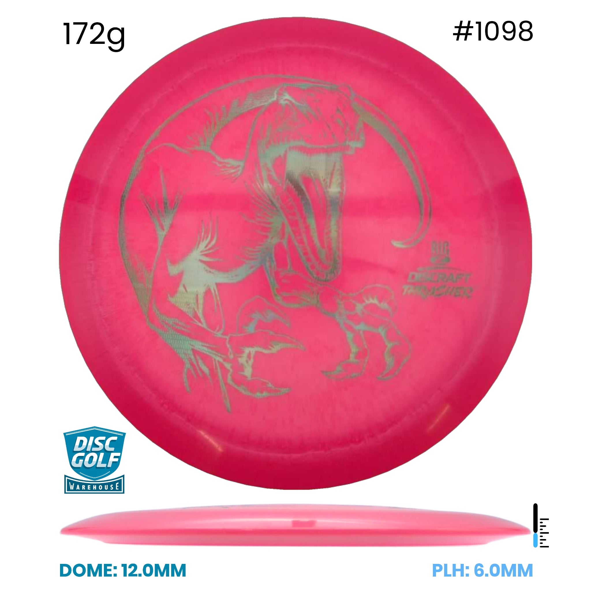 Disc Golf Warehouse Discraft Thrasher - Big Z Plastic Pink/Gold 172g