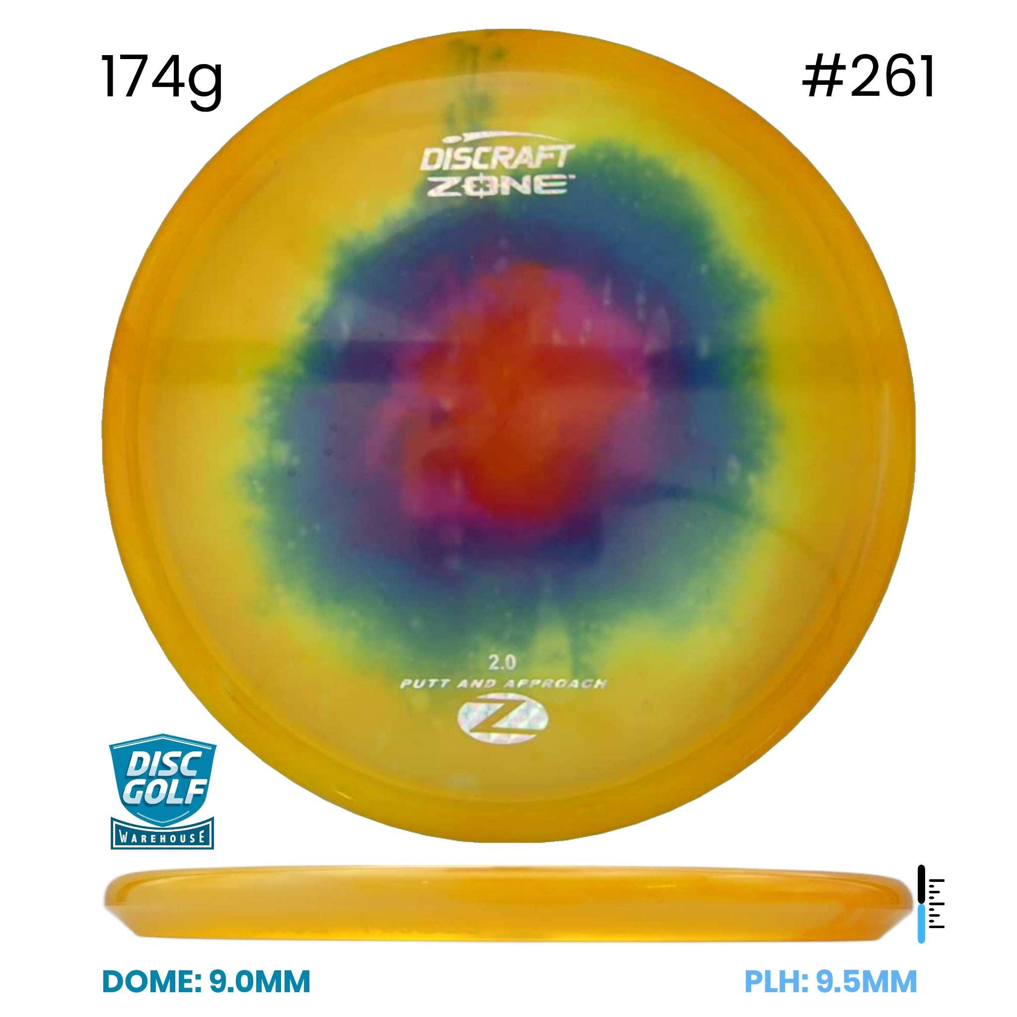 Disc Golf Warehouse Discraft Zone - Z Fly Dye #261/None 174g