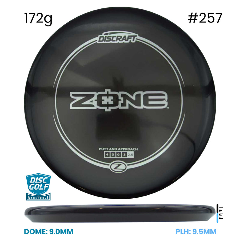 Disc Golf Warehouse Discraft Zone - Z Plastic Black/Silver 172g