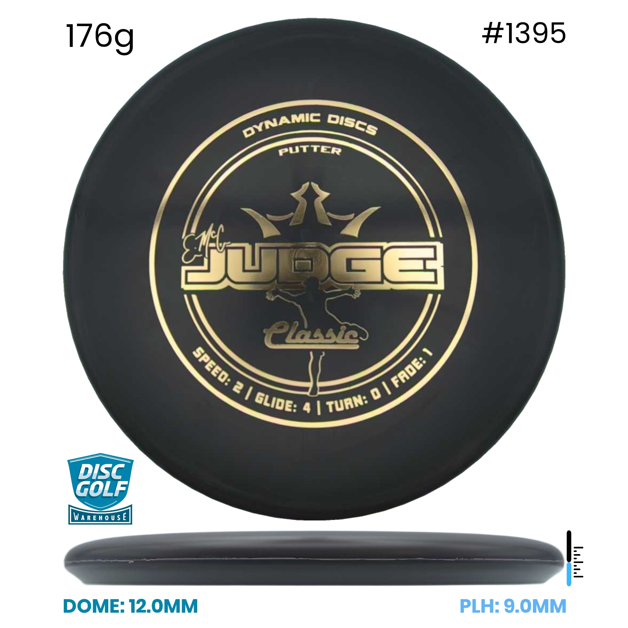 Disc Golf Warehouse Dynamic Discs EMAC Judge - Classic Black/Gold 176g