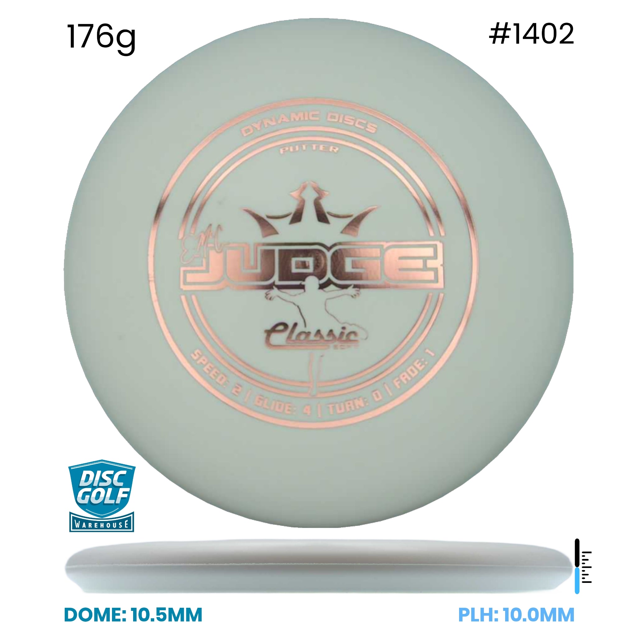 Disc Golf Warehouse Dynamic Discs EMAC Judge - Classic Soft White/Red Metallic 176g