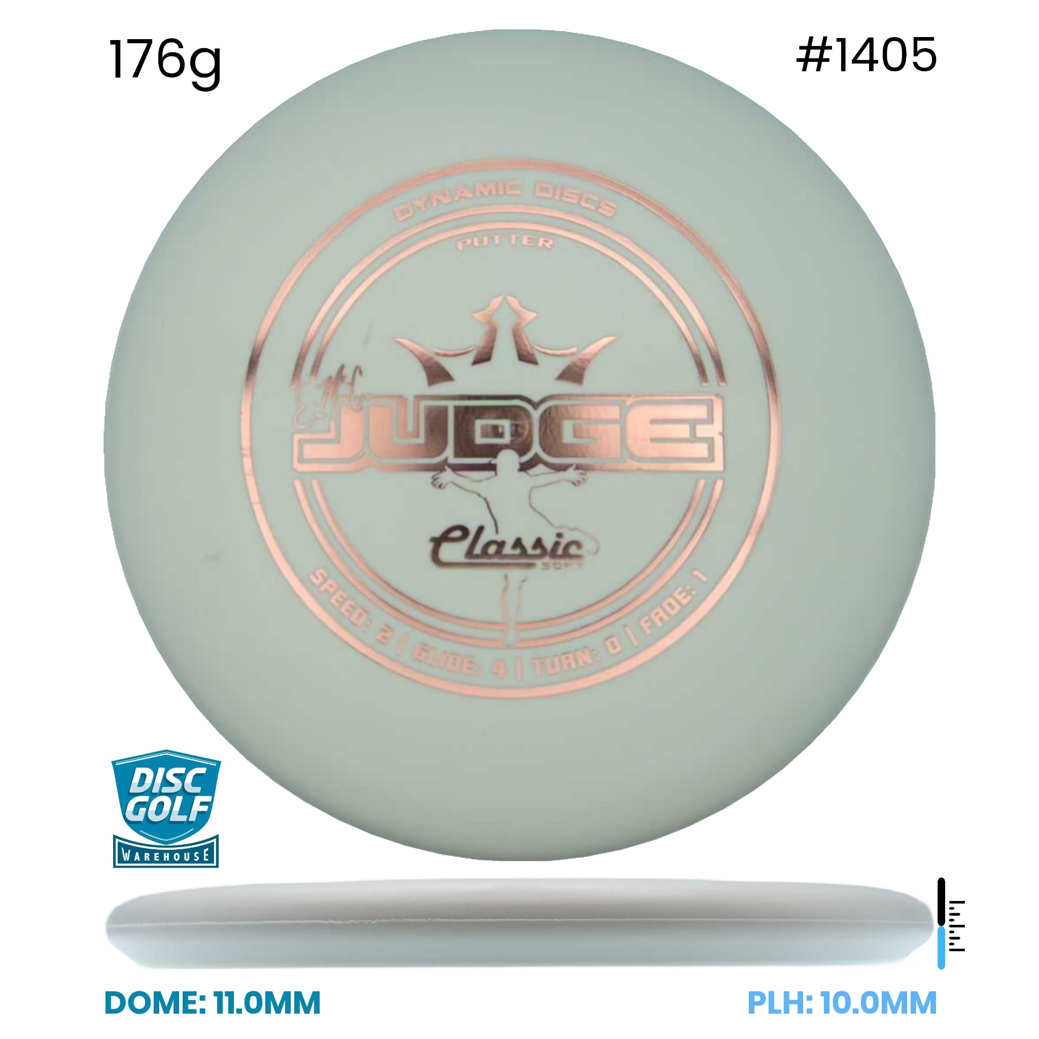 Disc Golf Warehouse Dynamic Discs EMAC Judge - Classic Soft White/Red Metallic 176g