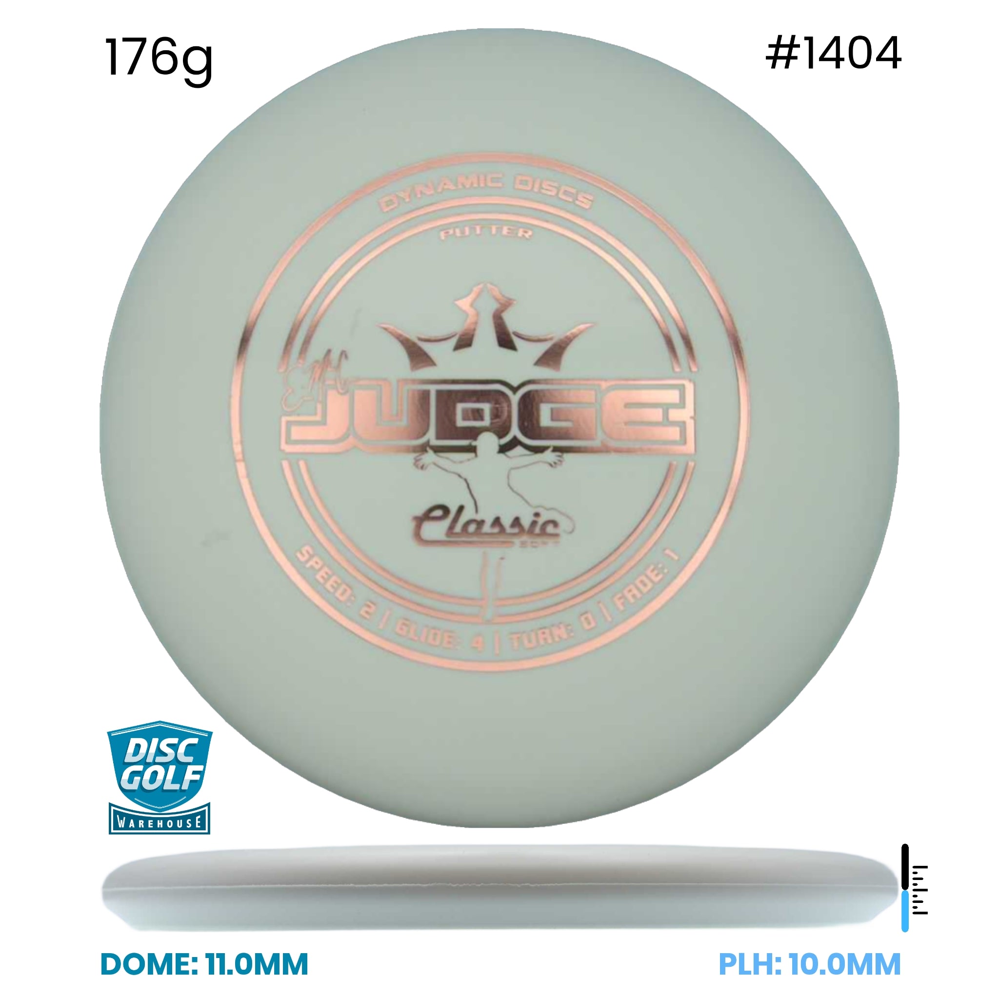Disc Golf Warehouse Dynamic Discs EMAC Judge - Classic Soft White/Red Metallic 176g