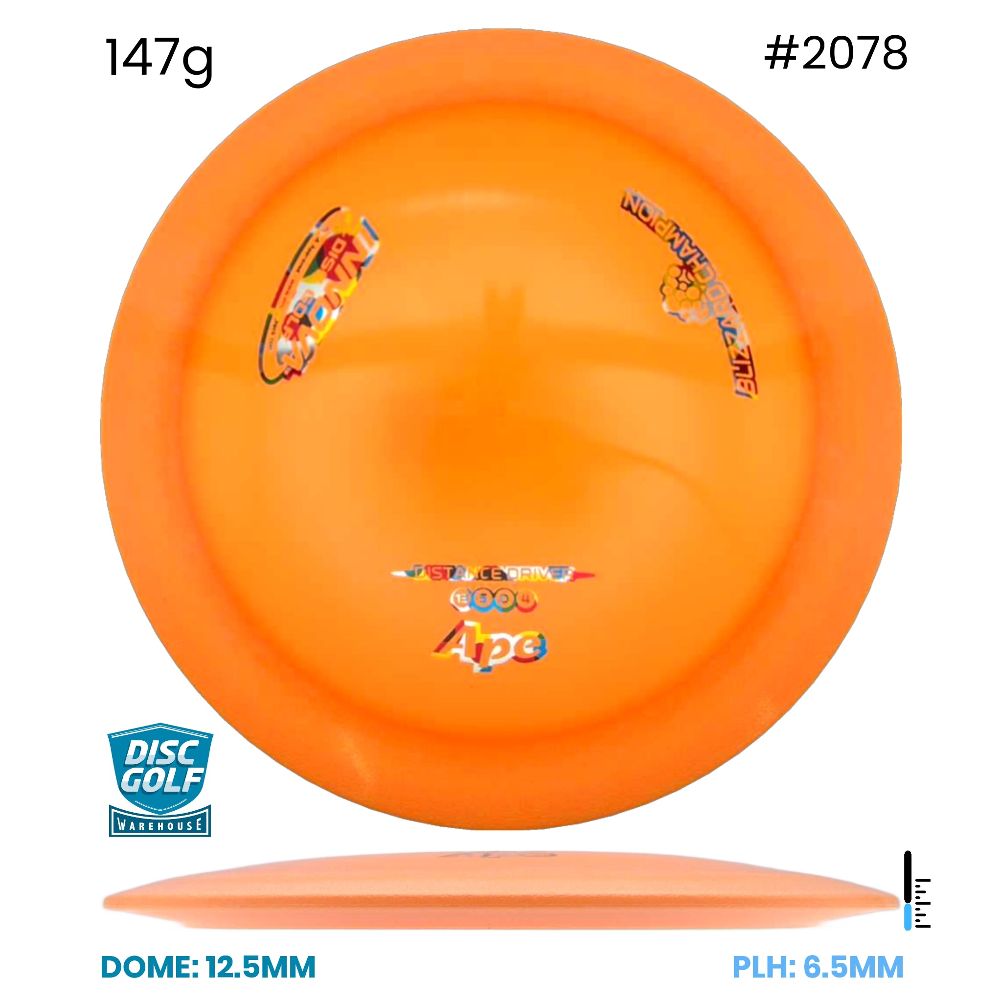 Disc Golf Warehouse Innova Ape - Blizzard Champion Plastic Orange/Multicolor 147g
