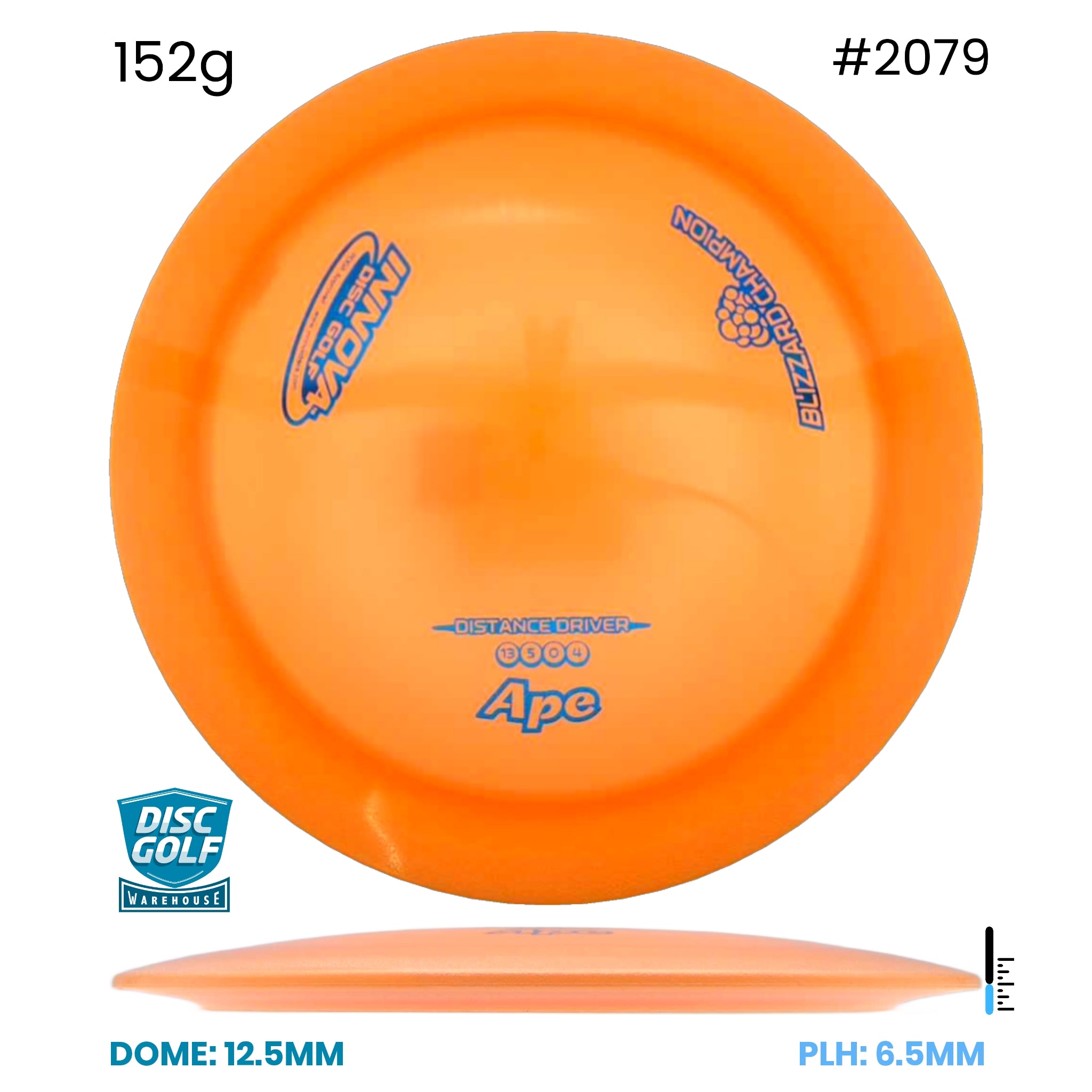 Disc Golf Warehouse Innova Ape - Blizzard Champion Plastic Orange/Multicolor 152g