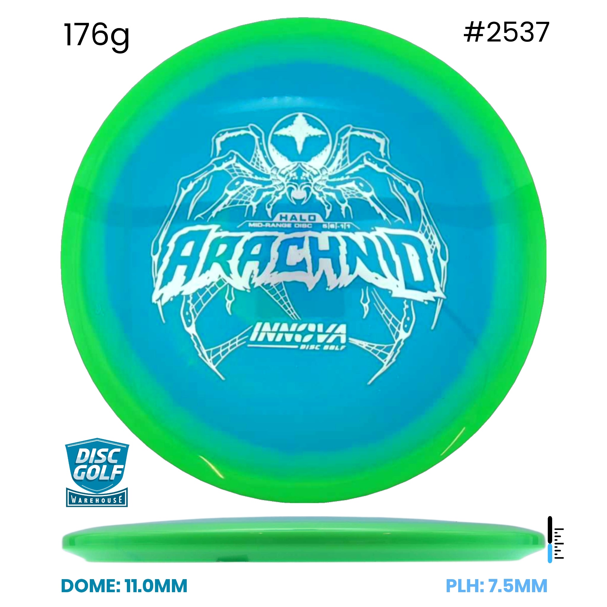 Disc Golf Warehouse Innova Arachnid - Halo Star Plastic Blue/Silver 176g