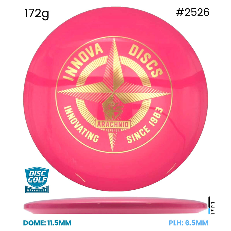 Disc Golf Warehouse Innova Arachnid - Star Plastic - First Run Stamp Pink/Gold 172g