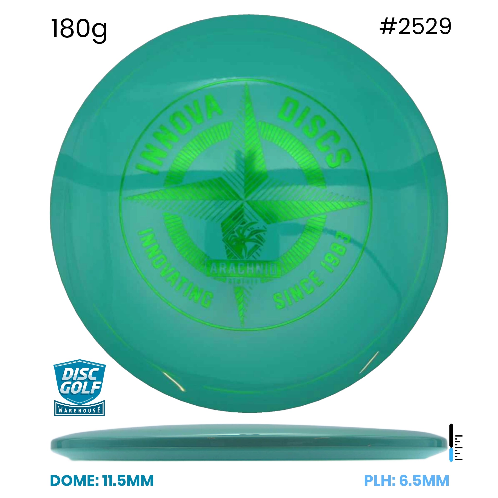 Disc Golf Warehouse Innova Arachnid - Star Plastic - First Run Stamp Teal/Red Metallic 180g