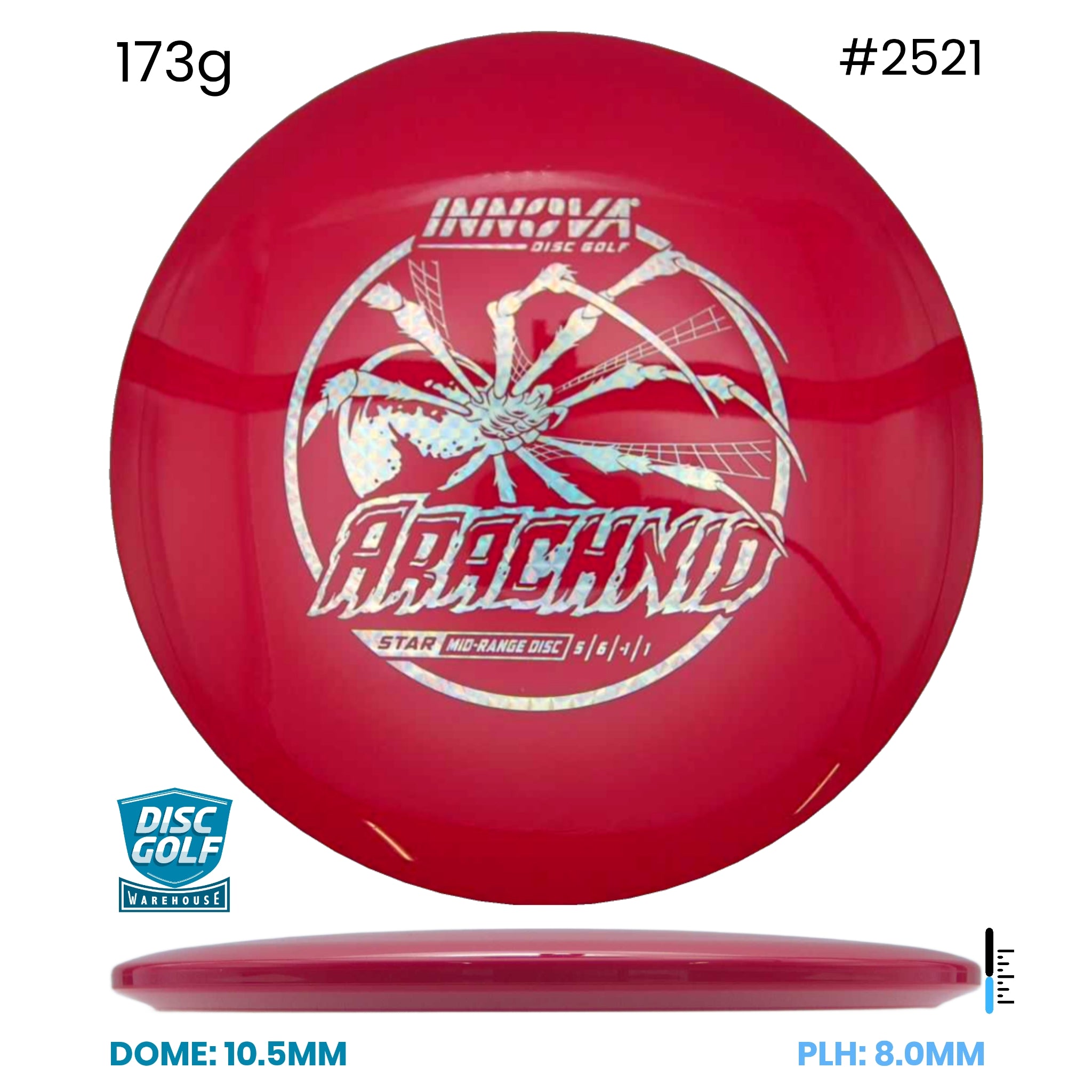 Disc Golf Warehouse Innova Arachnid - Star Plastic Red/Silver 173g