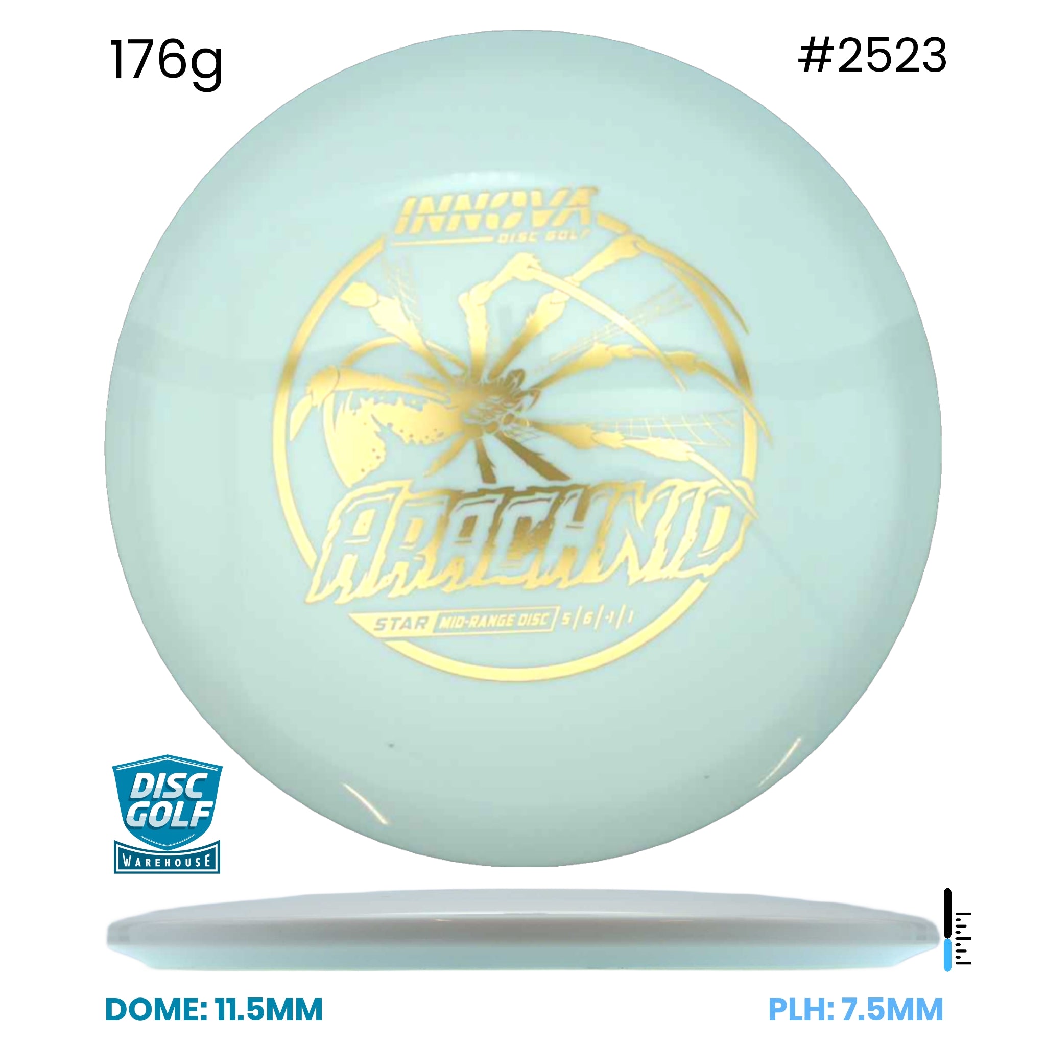 Disc Golf Warehouse Innova Arachnid - Star Plastic White/Rainbow Holo 176g
