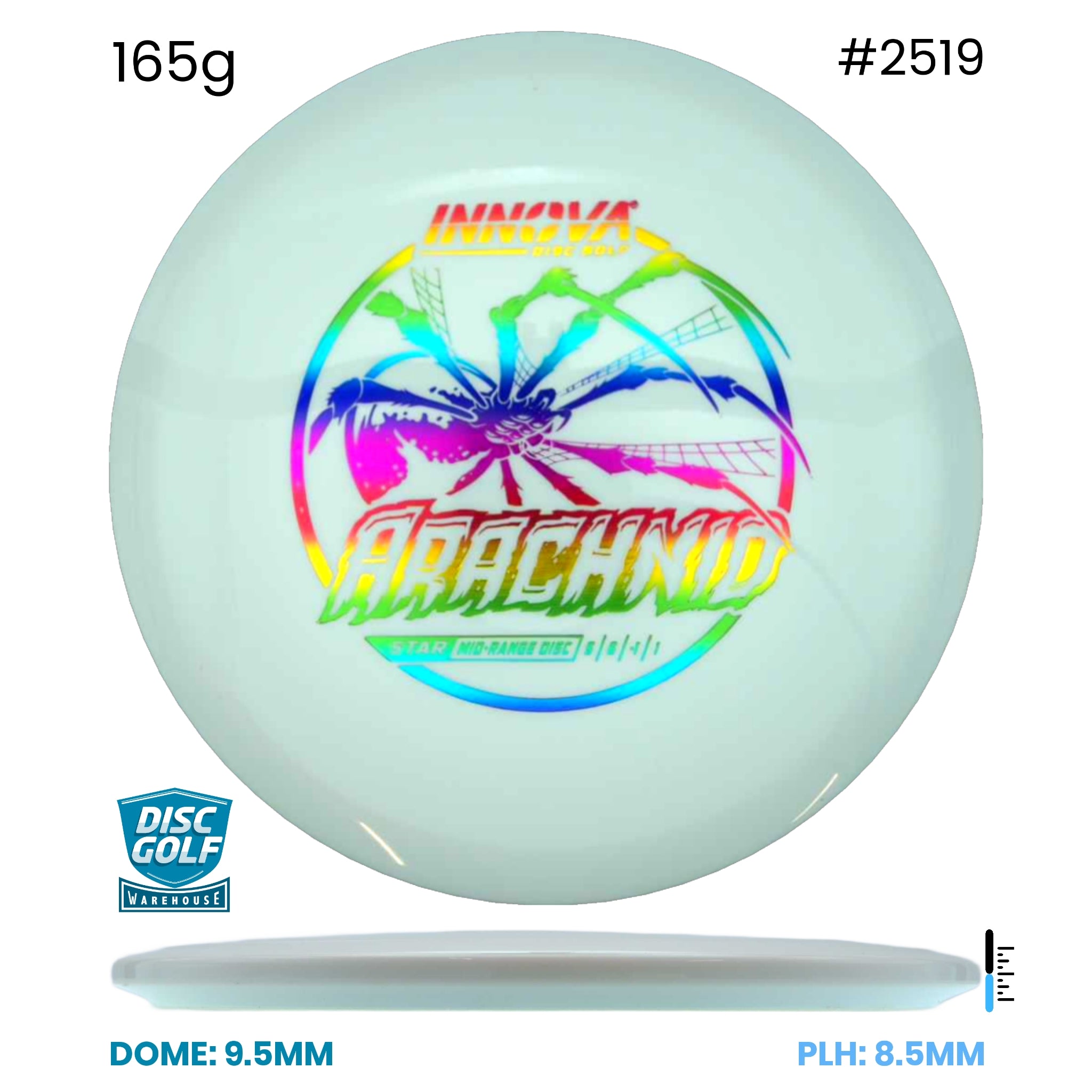 Disc Golf Warehouse Innova Arachnid - Star Plastic White/Red Metallic 165g