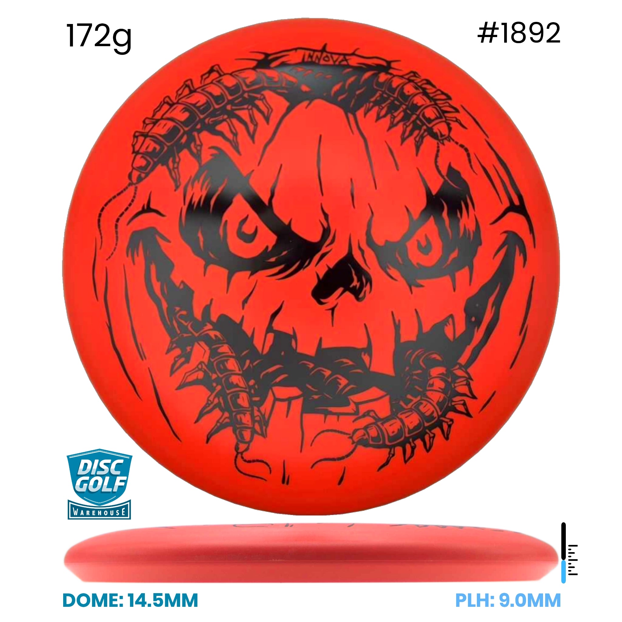 Disc Golf Warehouse Innova Aviar - DX Plastic - Halloween Pumpkin Orange/Black 172g