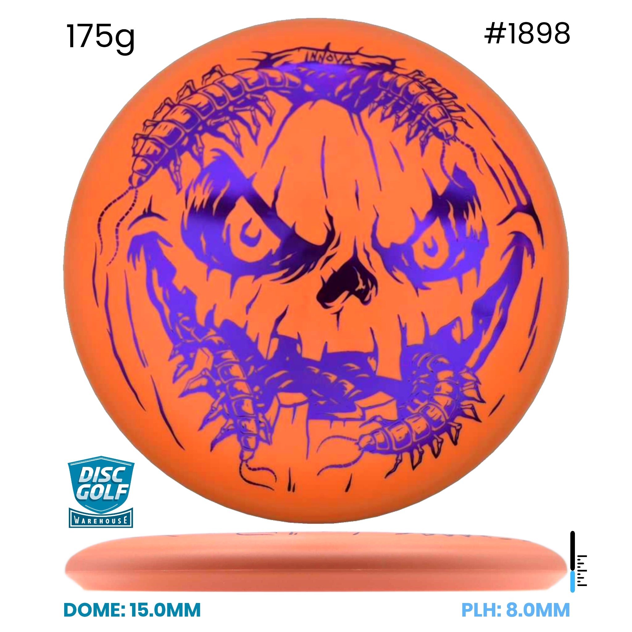 Disc Golf Warehouse Innova Aviar - DX Plastic - Halloween Pumpkin Orange/Black 175g