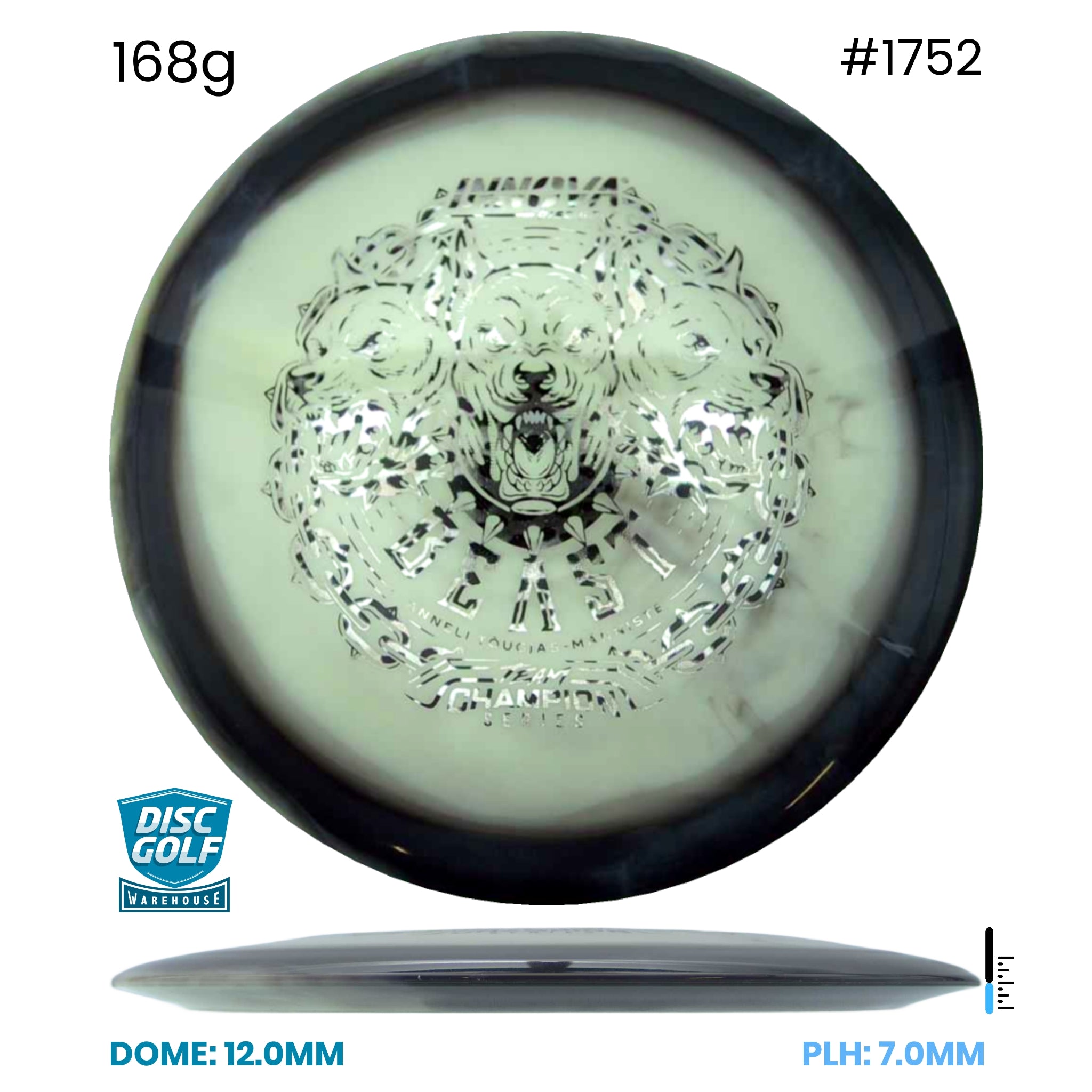 Disc Golf Warehouse Innova Beast - Proto Glow Halo Star Plastic - Anneli Tõugjas-Männiste 2026 tour Series Black/Silver Metallic 168g