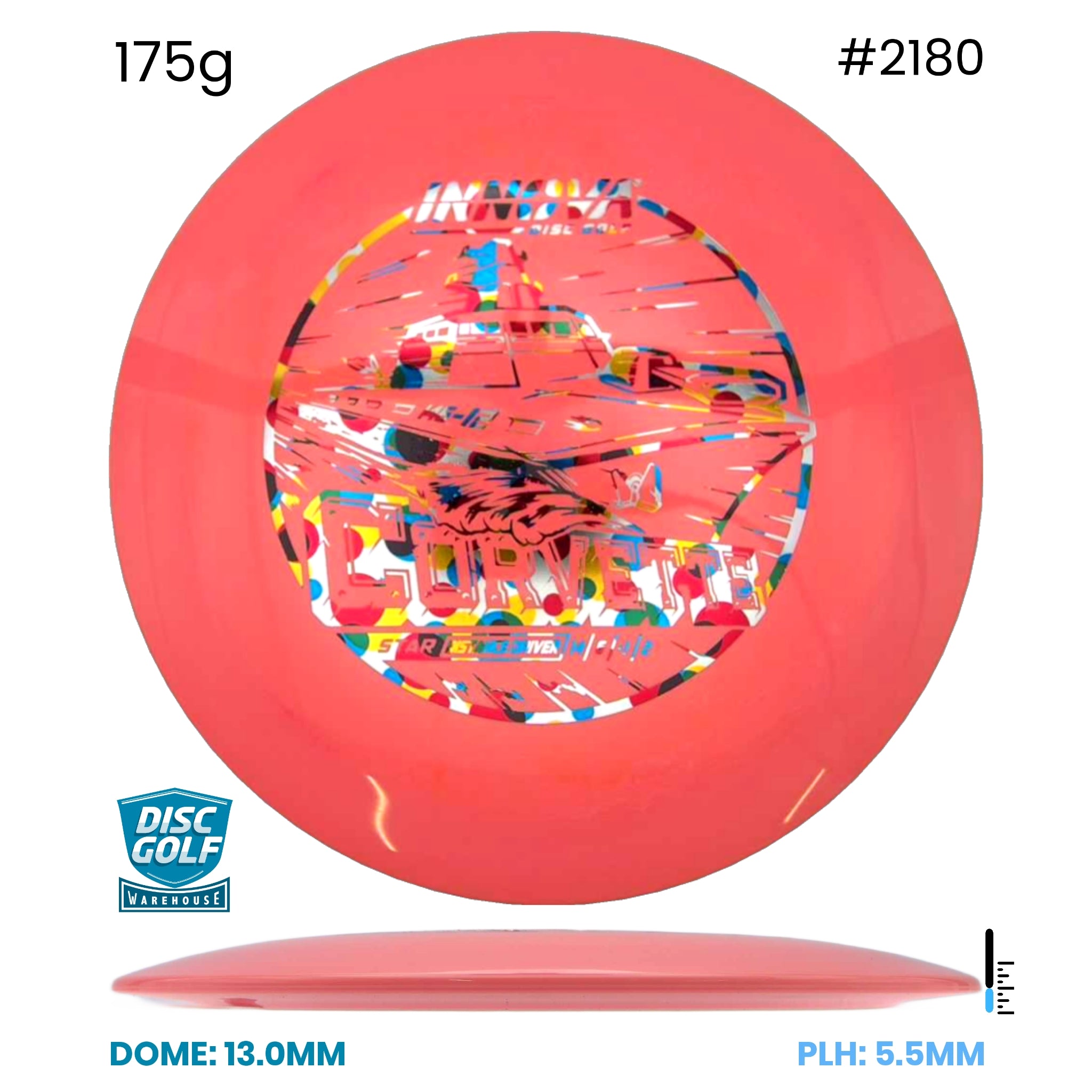 Disc Golf Warehouse Innova Corvette - Star Plastic Pink/Multicolor 175g